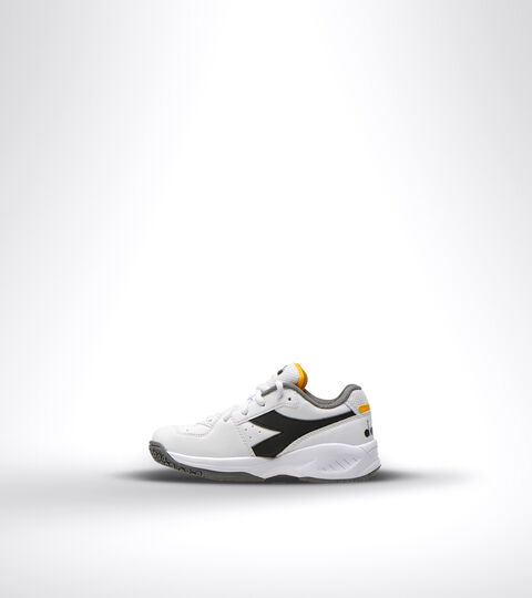 S. CHALLENGE 3 SL JR, BLANC/NOIR/SAFRAN Chaussures de tennis pour terrains durs et terre battue - Unisexe Enfant S. CHALLENGE 3 SL JR BLANC/NOIR/SAFRAN - Diadora