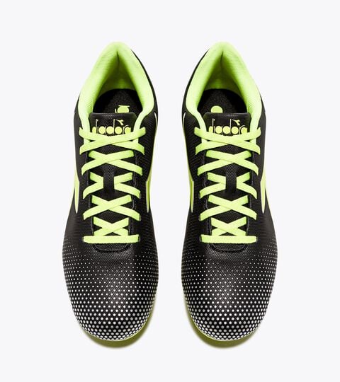 PICHICHI 7 MG14, BLACK/YELLOW FL DD/SILVER DD Calcio boots for firm ground - Men's PICHICHI 7 MG14 BLACK/YELLOW FL DD/SILVER DD - Diadora
