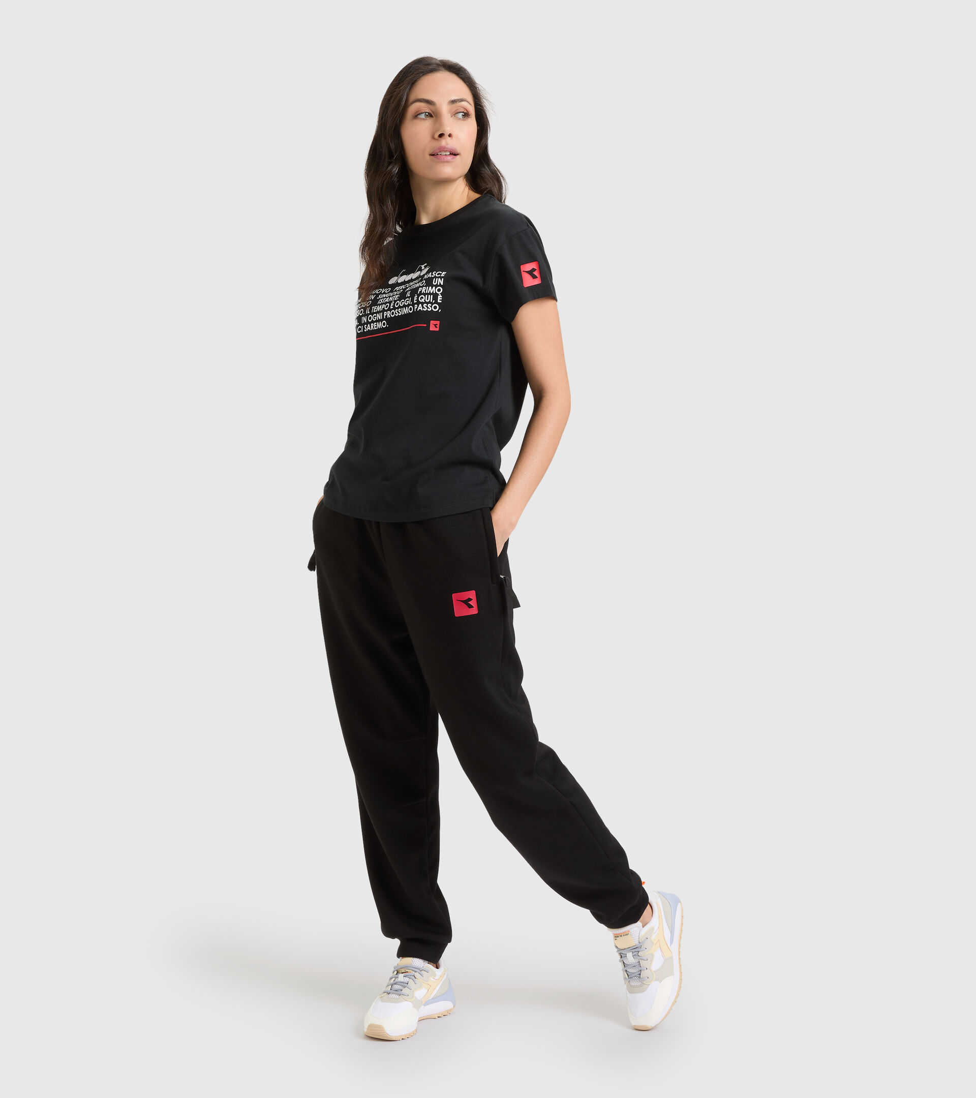Sports T-shirt - Women L. T-SHIRT SS URBANITY BLACK - Diadora