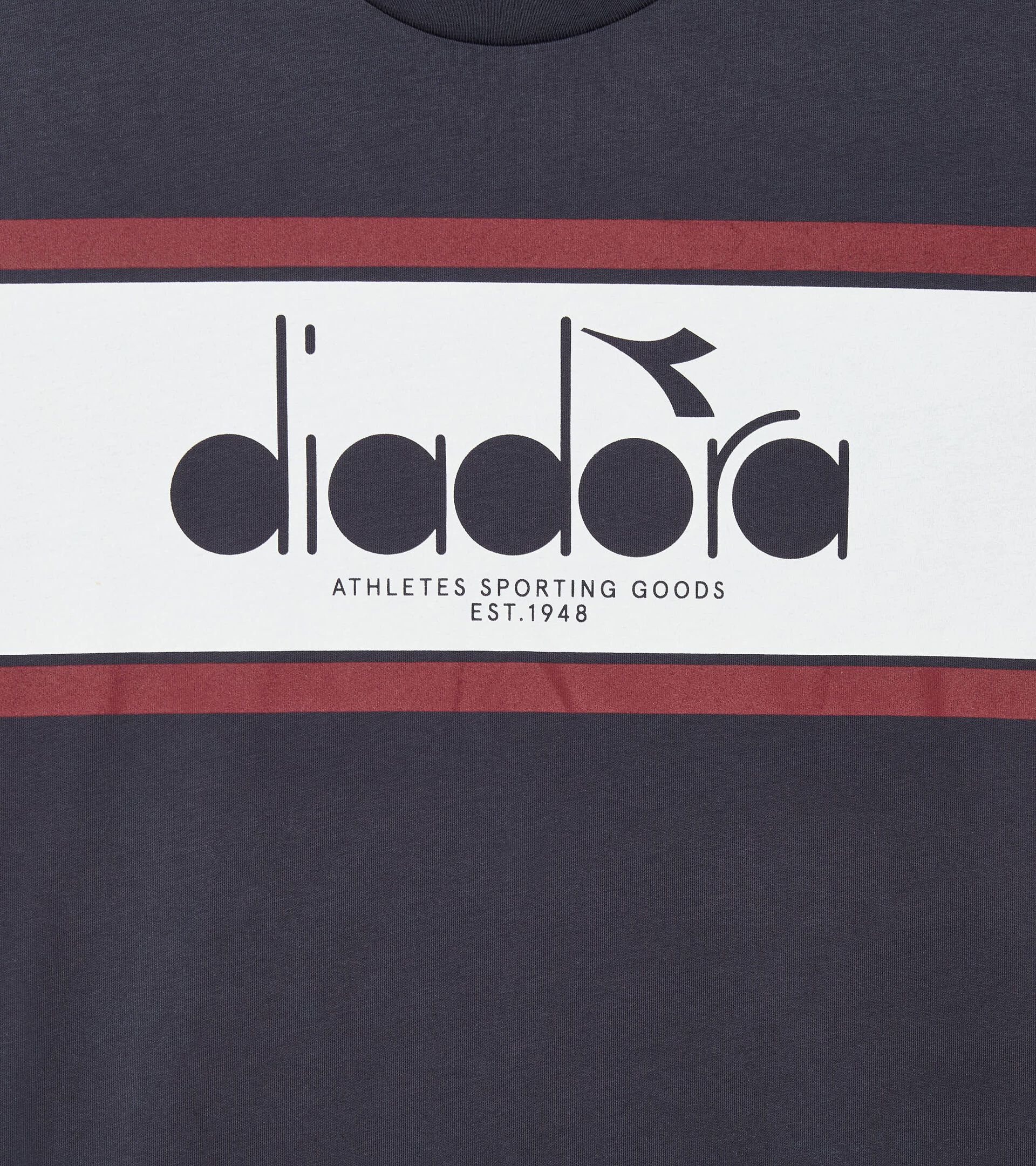 T-shirt - All-Gender
 T-SHIRT SS LOGO BLUE DENIM/OPTICAL WHITE - Diadora