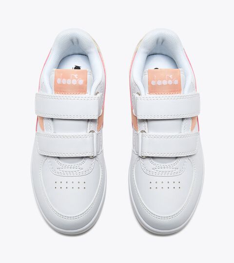 Sports shoes - Kids 4-8 years RAPTOR LOW PS WHITE/PEACH PARFAIT - Diadora