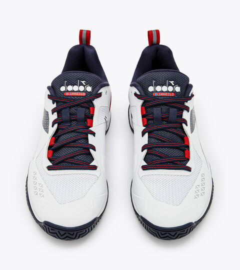 BLUSHIELD TORNEO 2 AG, WSS/SCHWZ SCHWERTILLE/FEUEROT Tennis shoes for hard surfaces or clay - Men BLUSHIELD TORNEO 2 AG WSS/SCHWZ SCHWERTILLE/FEUEROT - Diadora