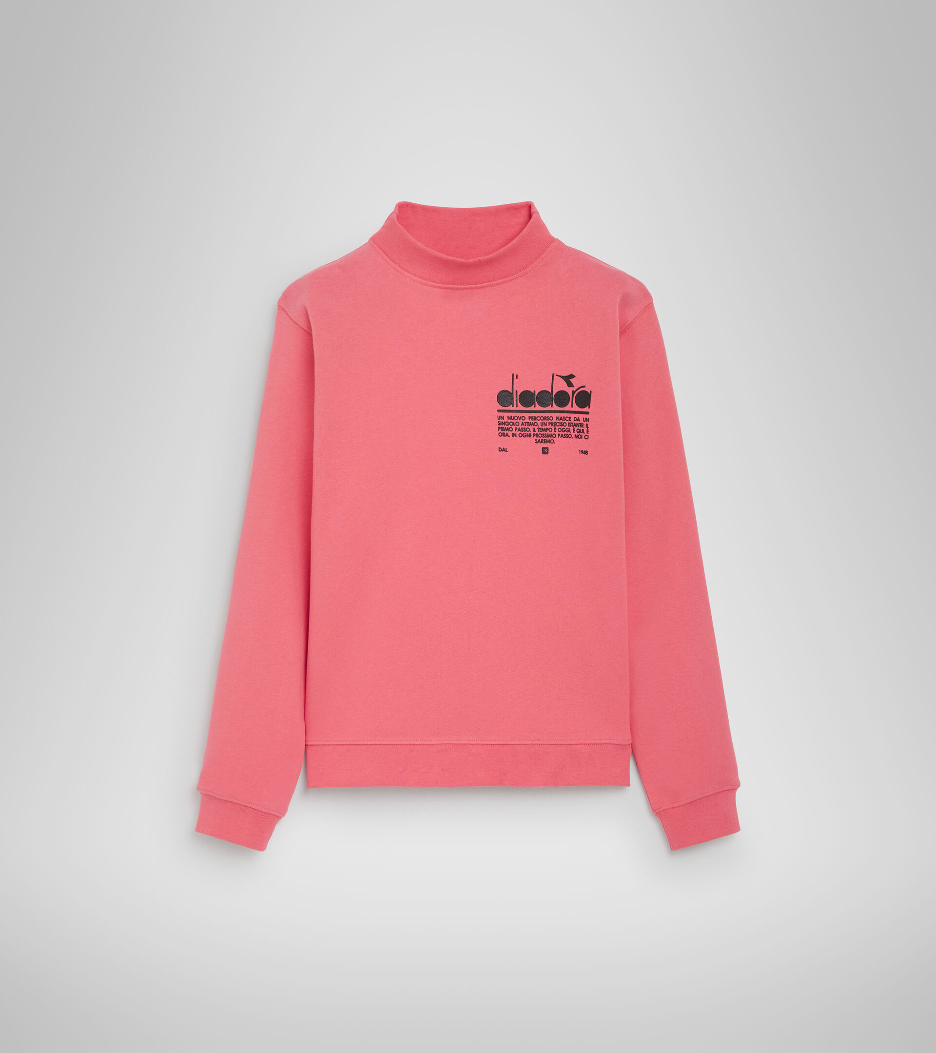 Felpa in cotone - Donna L. SWEATSHIRT CREW MANIFESTO ROSA THE - Diadora