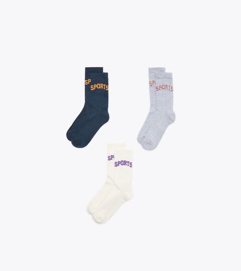 Cotton socks - Made in Italy SOCKS LEGACY BUTTER WHT/OCEANA/HIGH RISE RD - Diadora