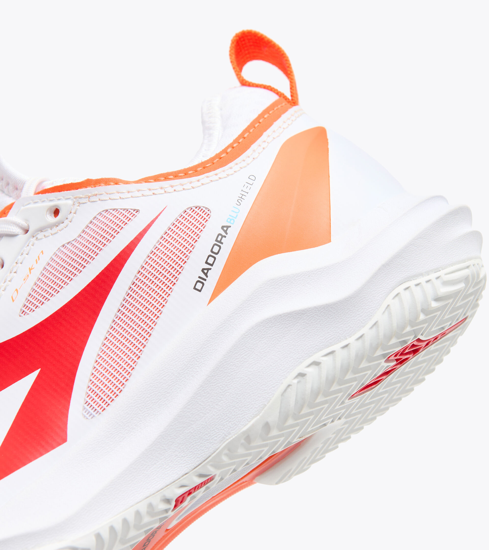 Clay court tennis shoe - Women SPEED BLUSHIELD FLY 3 + W CLAY WHITE/FIERY RED - Diadora