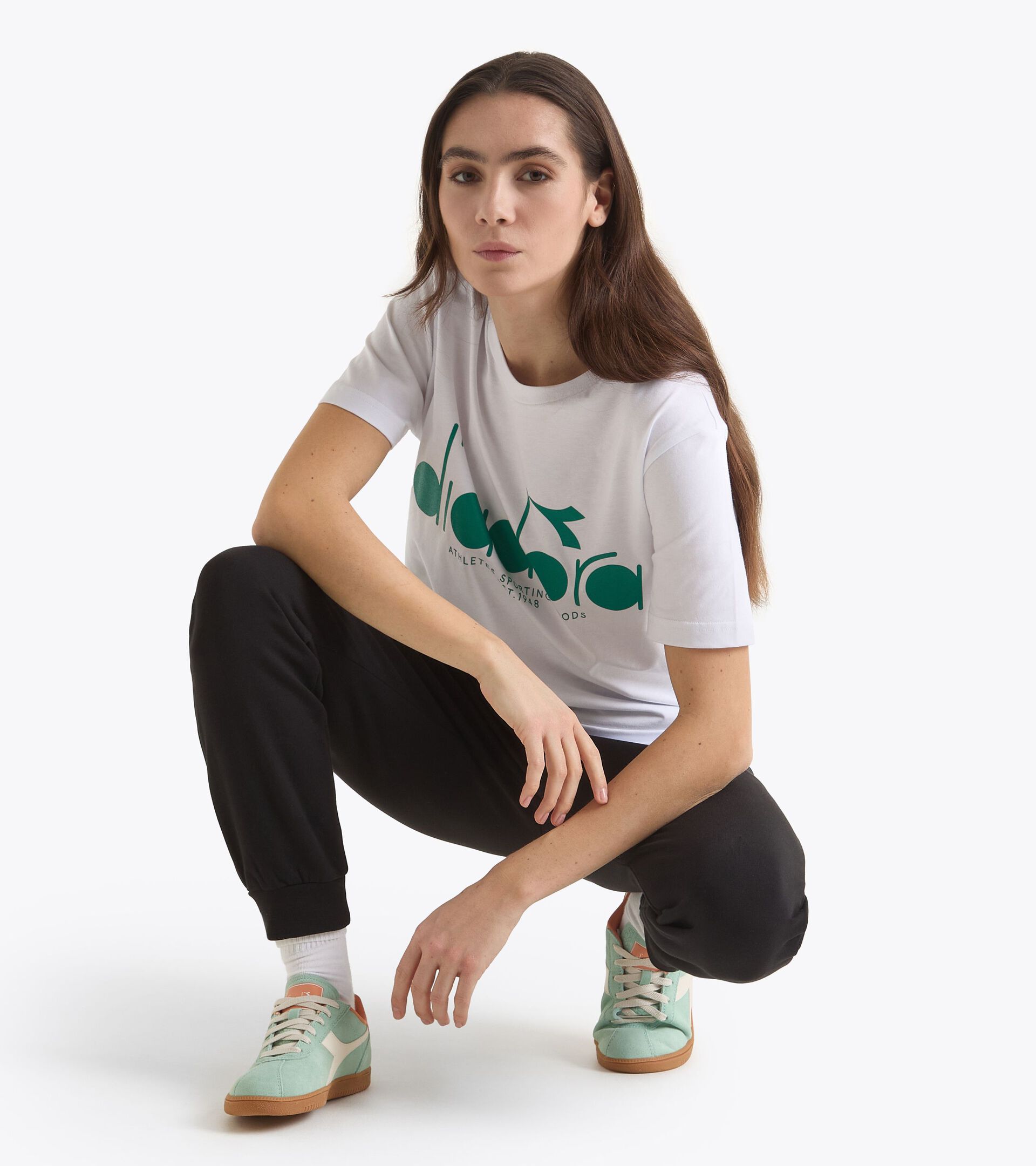 T-shirt - All-Gender T-SHIRT SS LOGO OPTICAL WHITE - Diadora