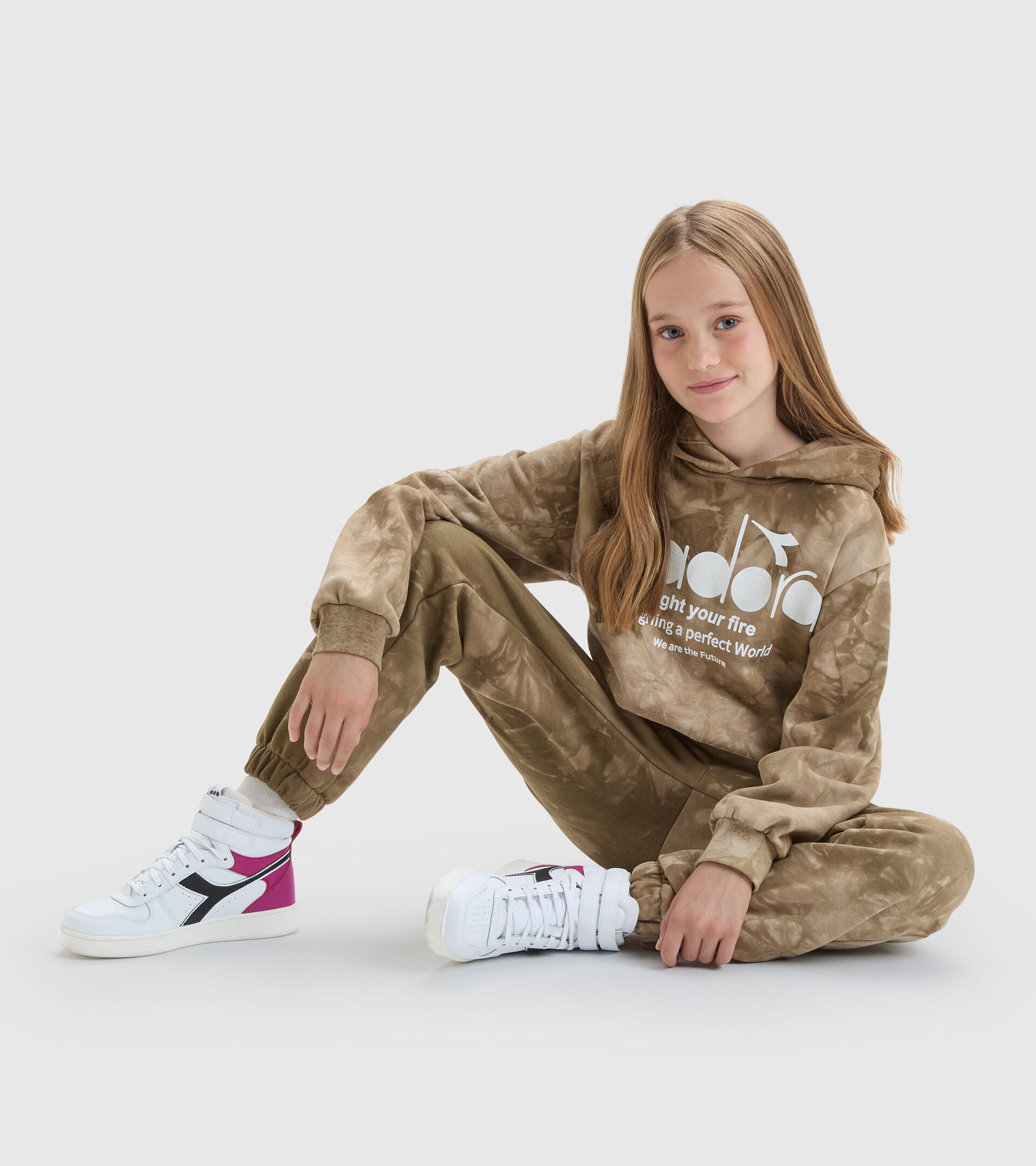 Tracksuit tie-dye sweatpants - Girl JG.PANTS CUFF AO D NEUTRO(00001) - Diadora
