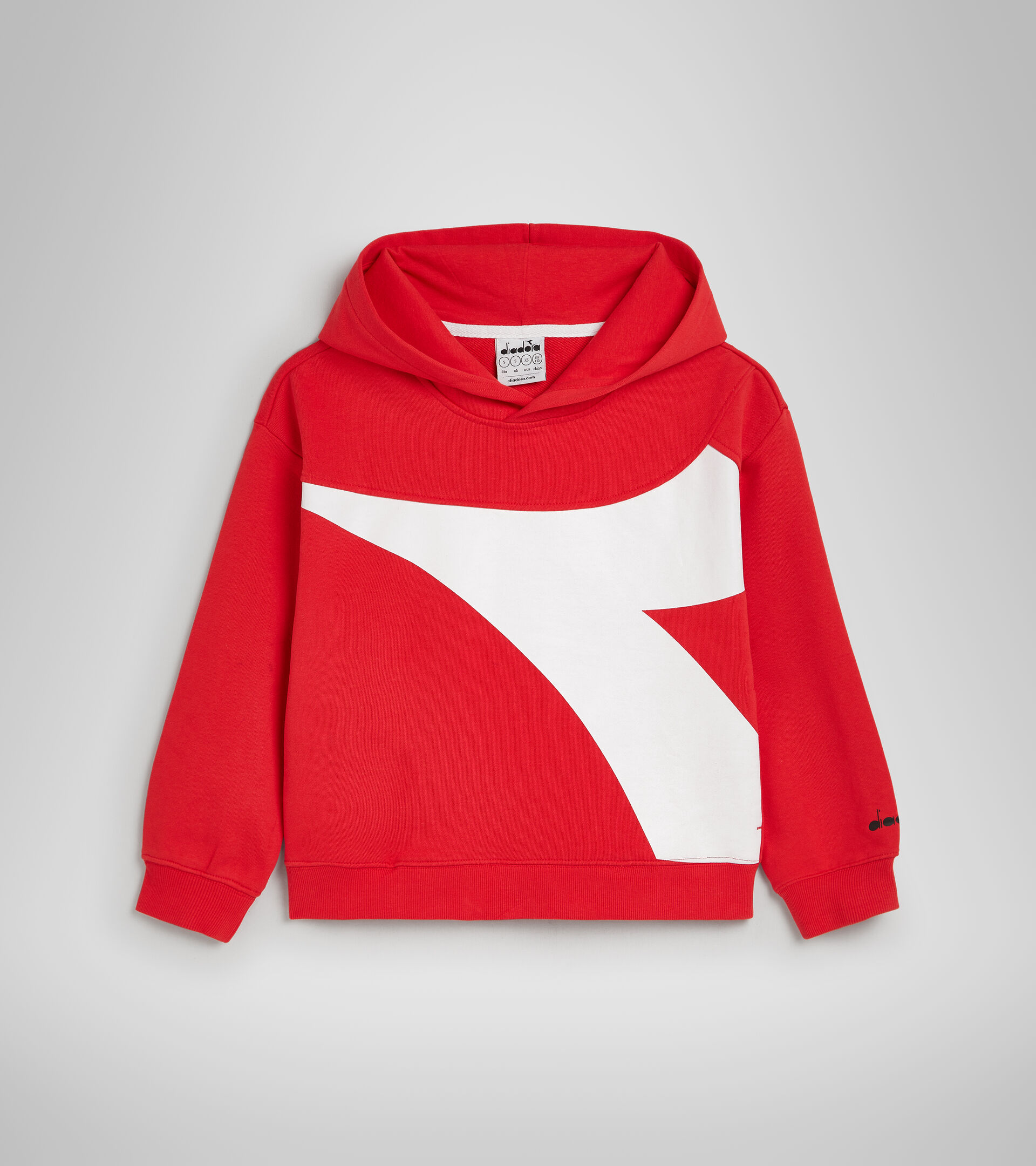 Sports sweatshirt with maxi-logo - Boys JB.HOODIE POWER LOGO POPPY RED - Diadora