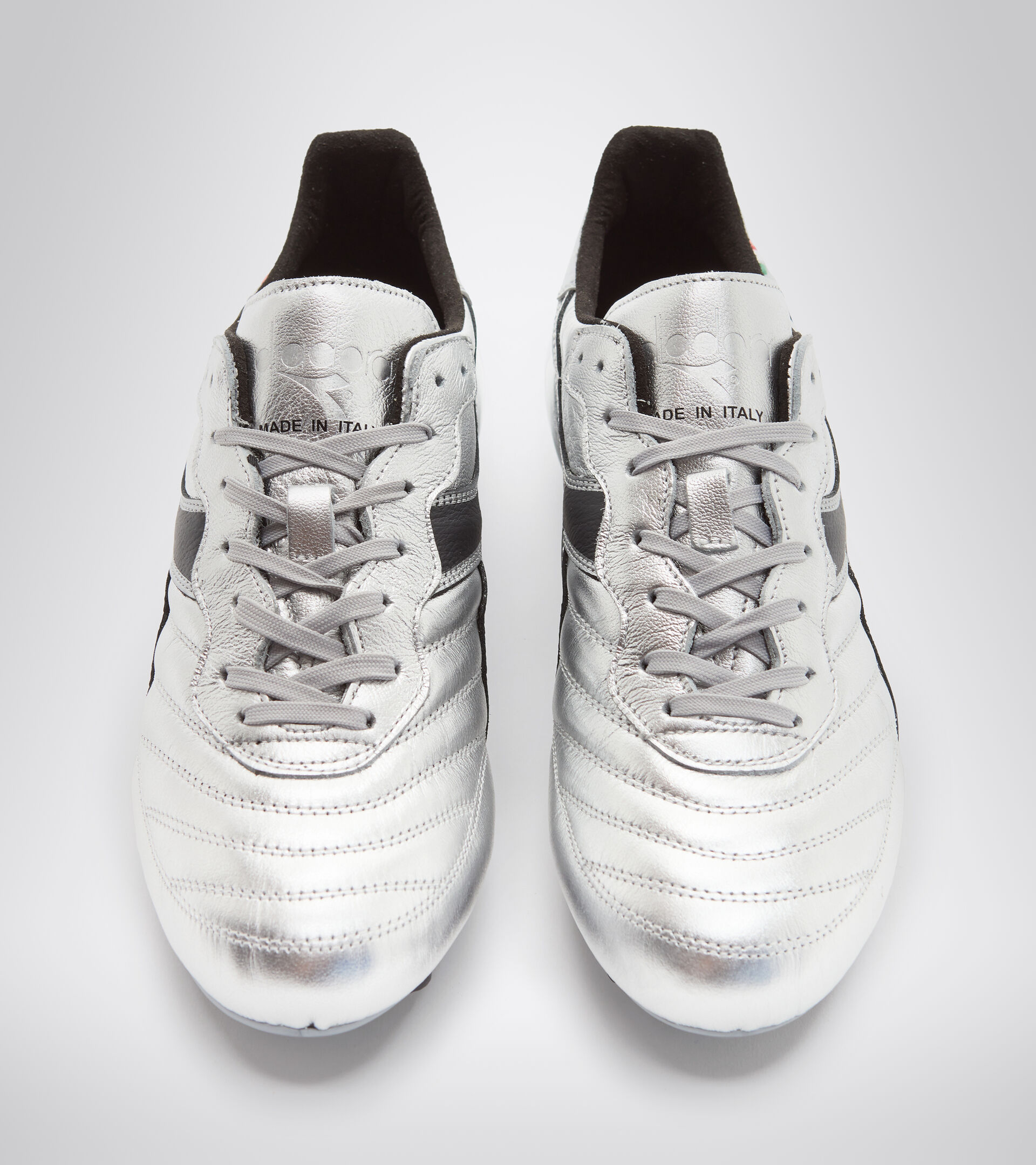 Firm ground football boots - Made in Italy BRASIL ITALY OG LT+ MDPU SILVER DD/ANTHRACITE - Diadora
