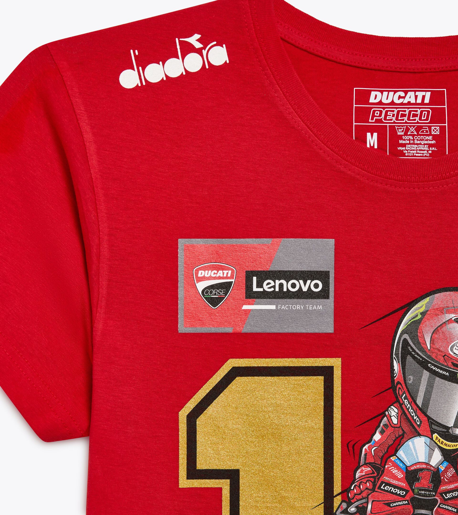 Jubiläums-T-Shirt | diadora X Ducati Corse  T-SHIRT DUCATI CAMPIONE MGP23 DUCATI MGP ROT/SCHWARZ - Diadora