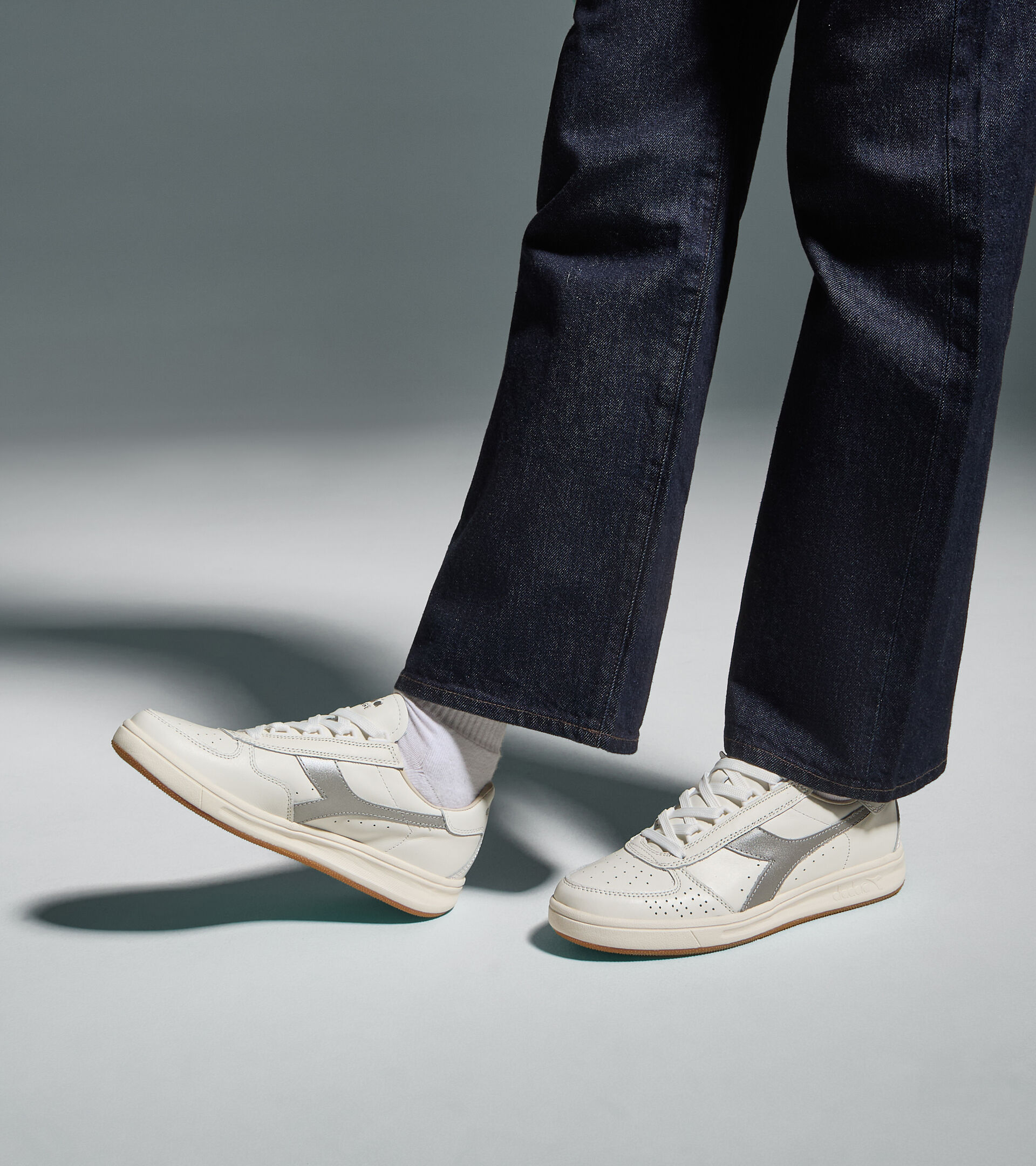 Made in Italy Heritage shoe - All-Gender B.ELITE '84 ITALIA BLANCO/PLATA  (C6103) - Diadora