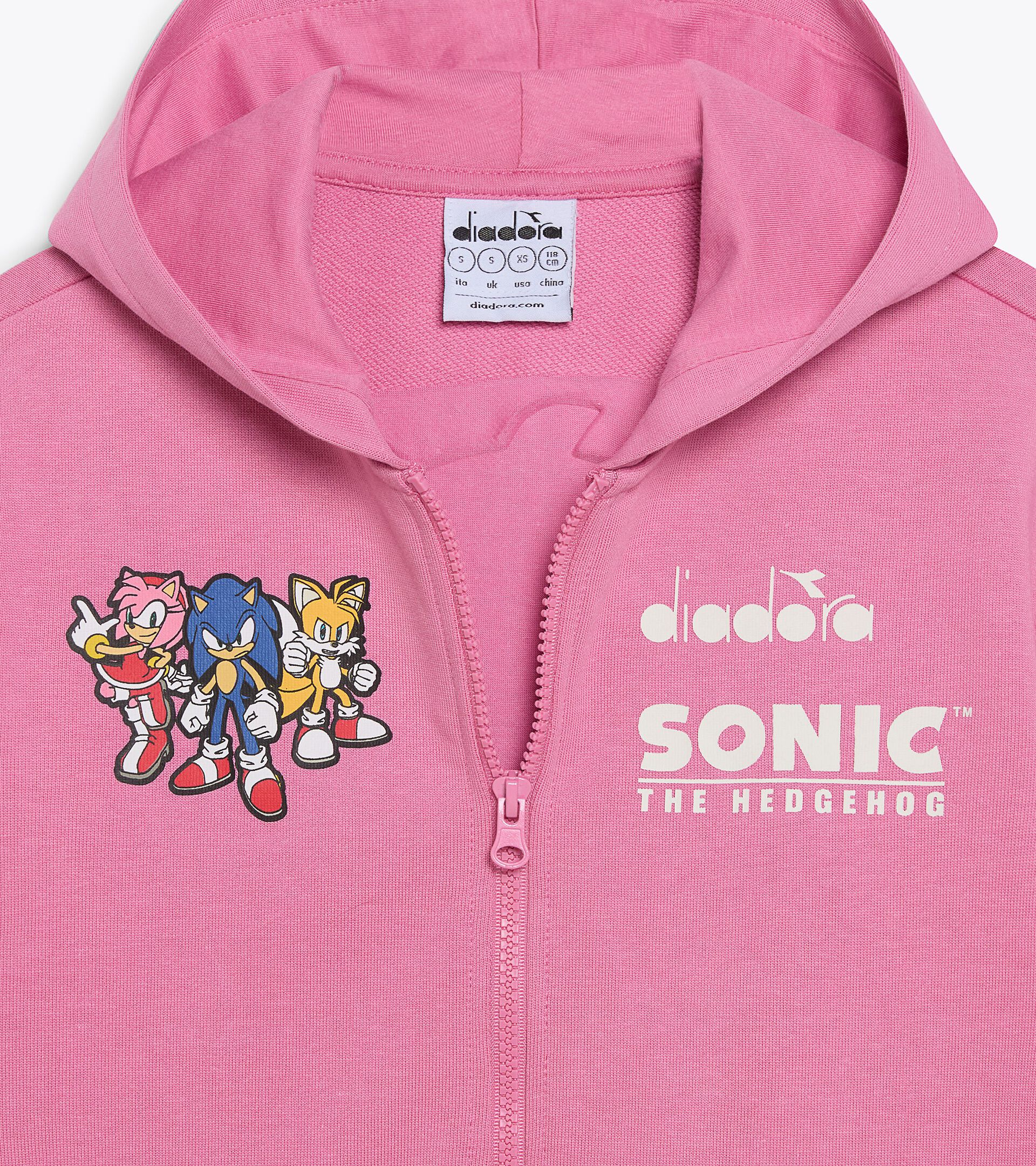 Sudadera con capucha - Ni&ntilde;os y ni&ntilde;as JU. HOODIE FZ SONIC (FT) ROSA CACHEMIRA - Diadora
