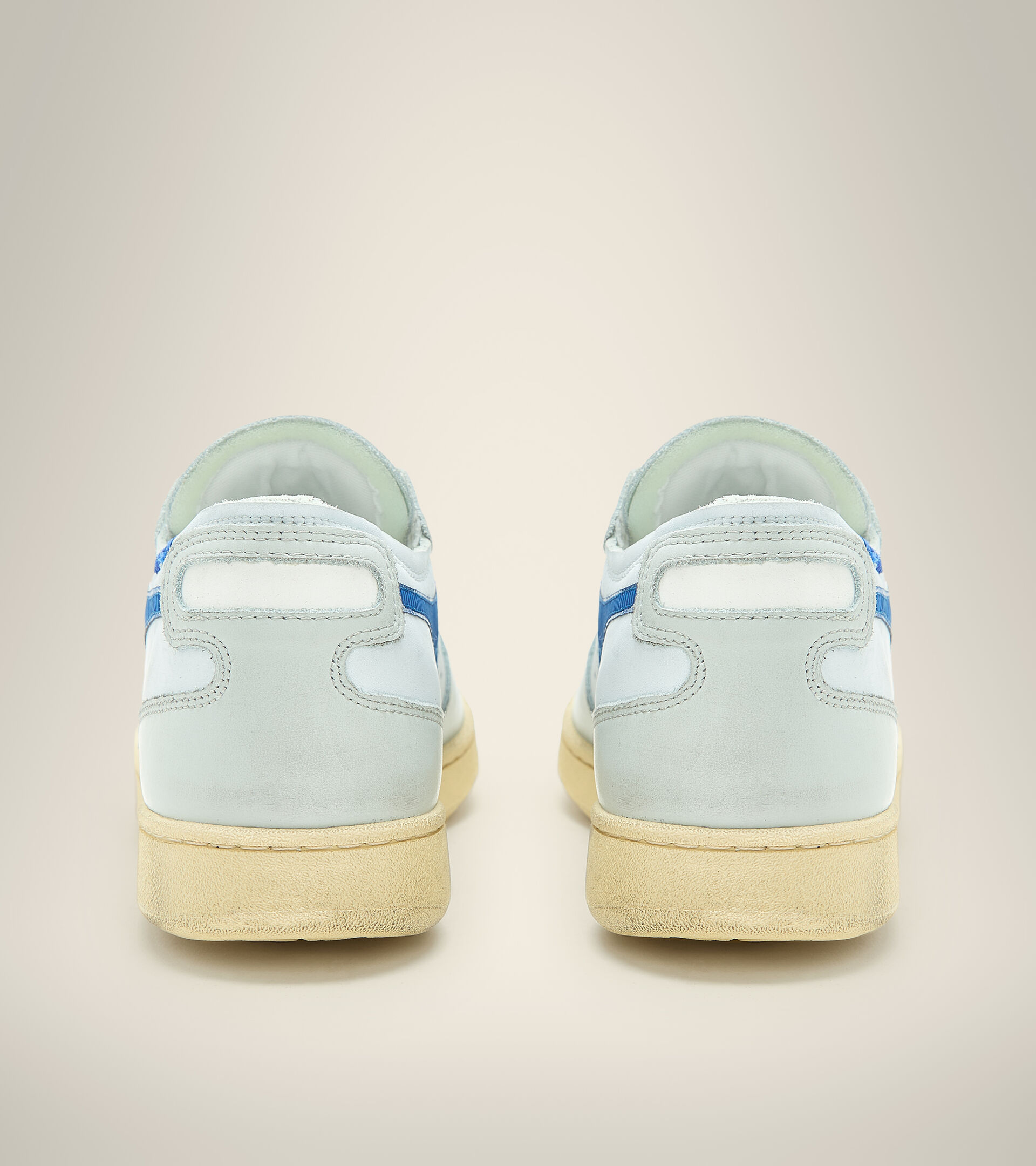 Heritage shoe - Unisex MI BASKET ROW CUT WHITE/NAUTICAL BLUE - Diadora