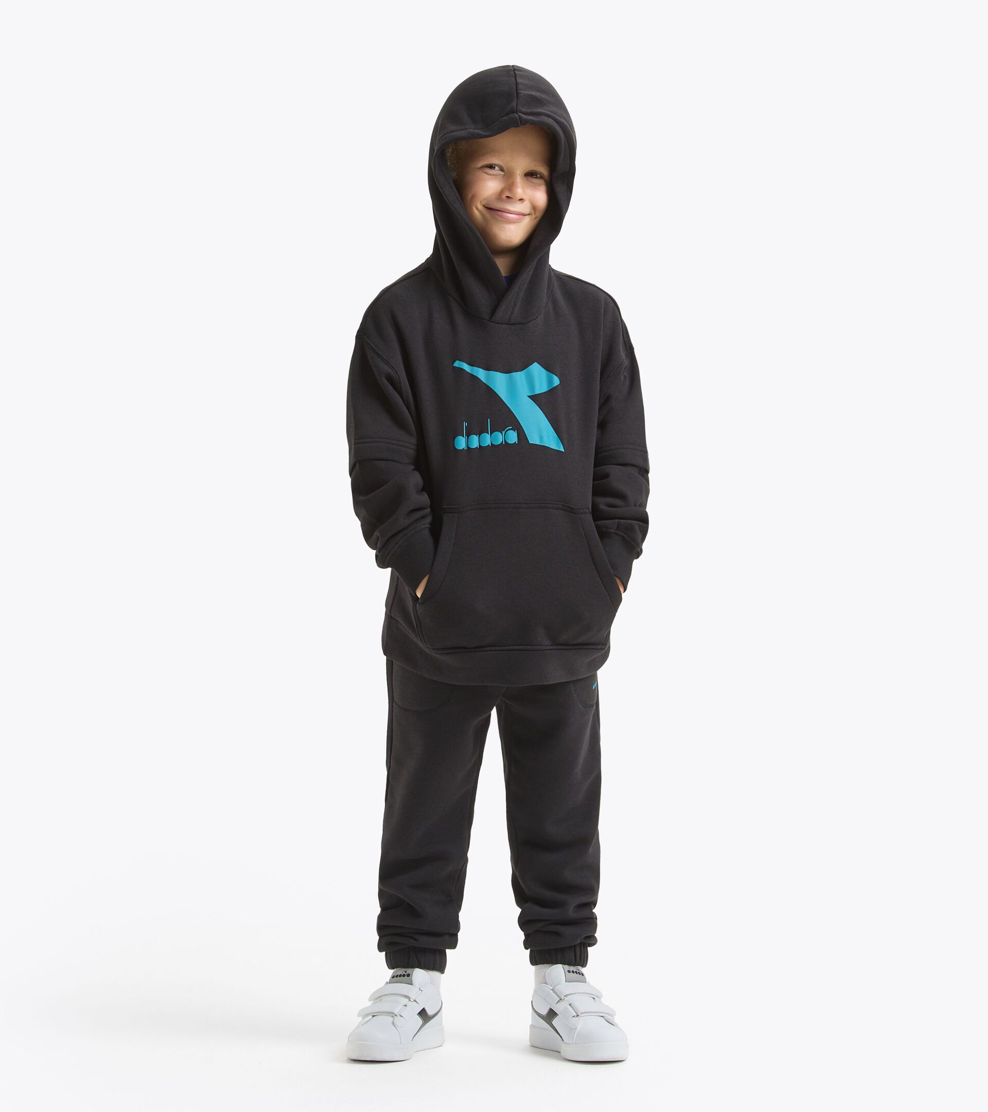 Sudadera deportiva - Niño JB. HOODIE NEON NEGRO - Diadora