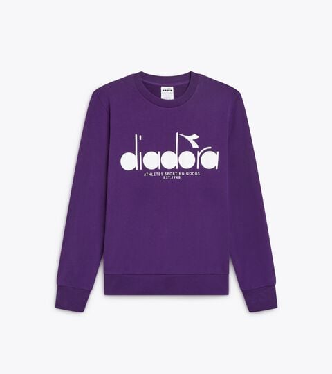 Cotton crewneck - All-Gender SWEATSHIRT CREW LOGO VIOLET JEWEL - Diadora