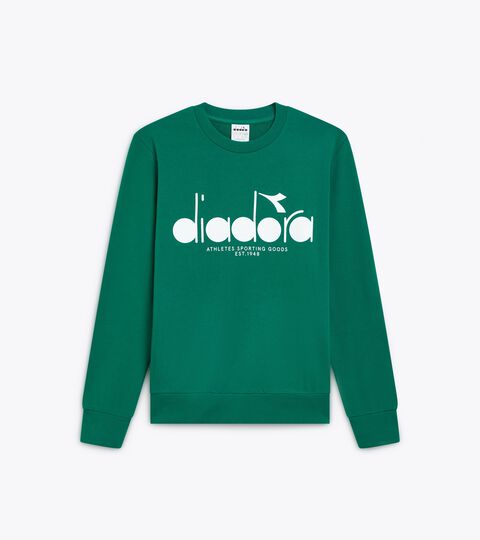 Felpa crewneck in cotone - Per ogni genere
 SWEATSHIRT CREW LOGO VERDE AVENTURINE - Diadora