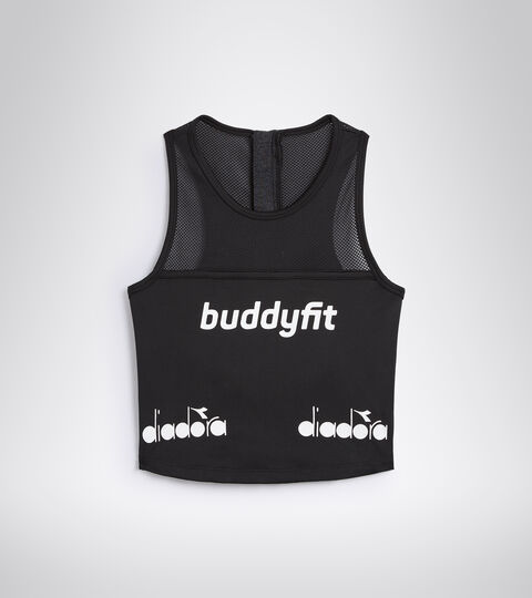 L. SNUG CROP TOP BUDDYFIT, NEGRO Camiseta de entrenamiento - Mujer L. SNUG CROP TOP BUDDYFIT NEGRO - Diadora