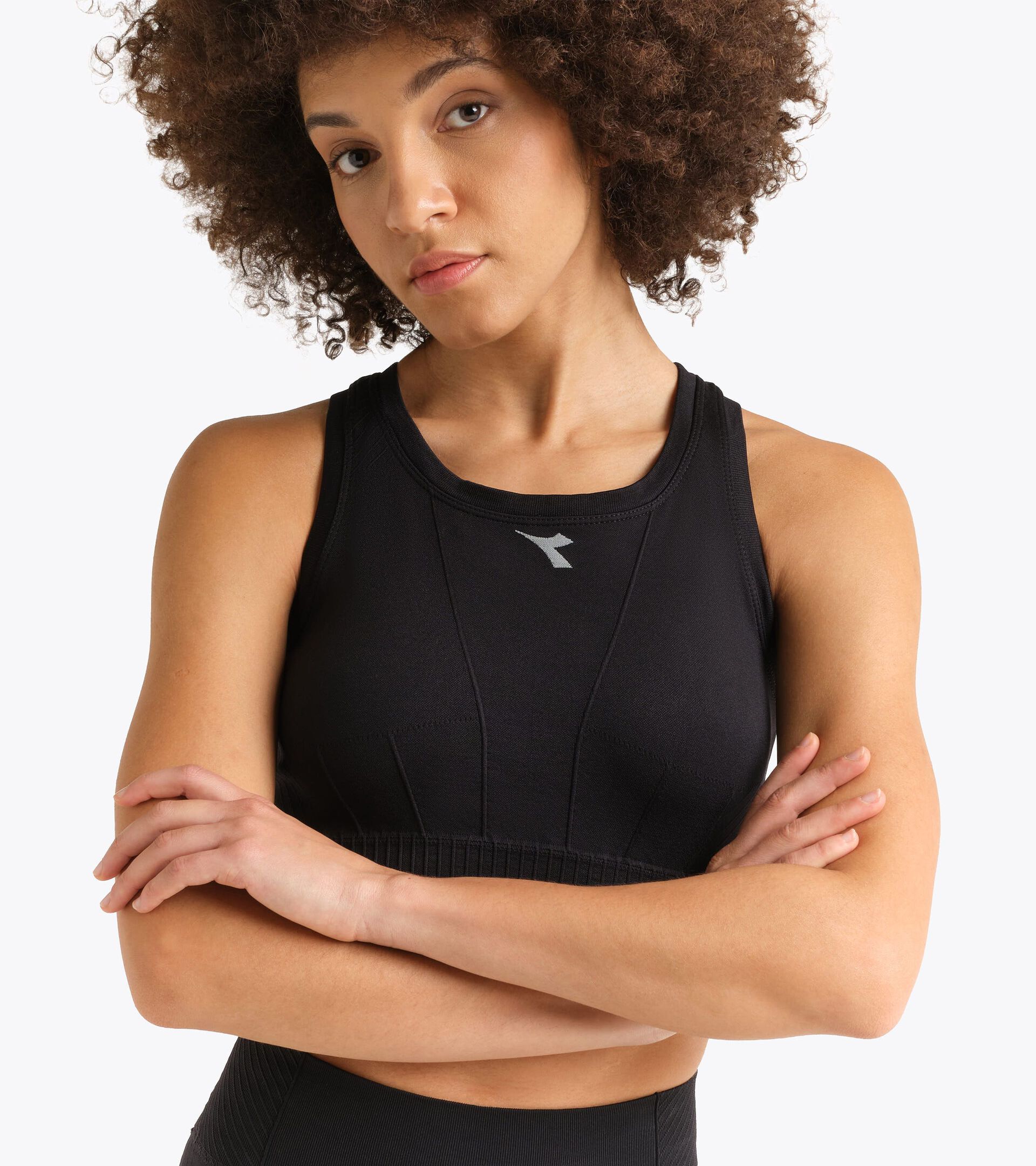 Technical top for temperature control -  Running - Men&rsquo;s L. TOP STRATOUNO BLACK - Diadora