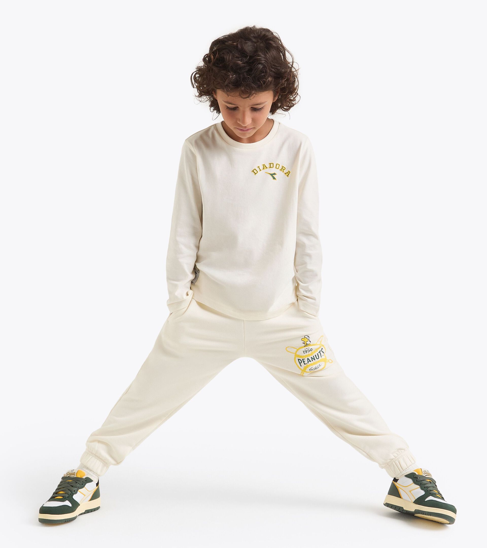 Peanuts college-style long sleeve t-shirt - Kids - All-gender
 JU. T-SHIRT LS PEANUTS GARDENIA WHITE - Diadora