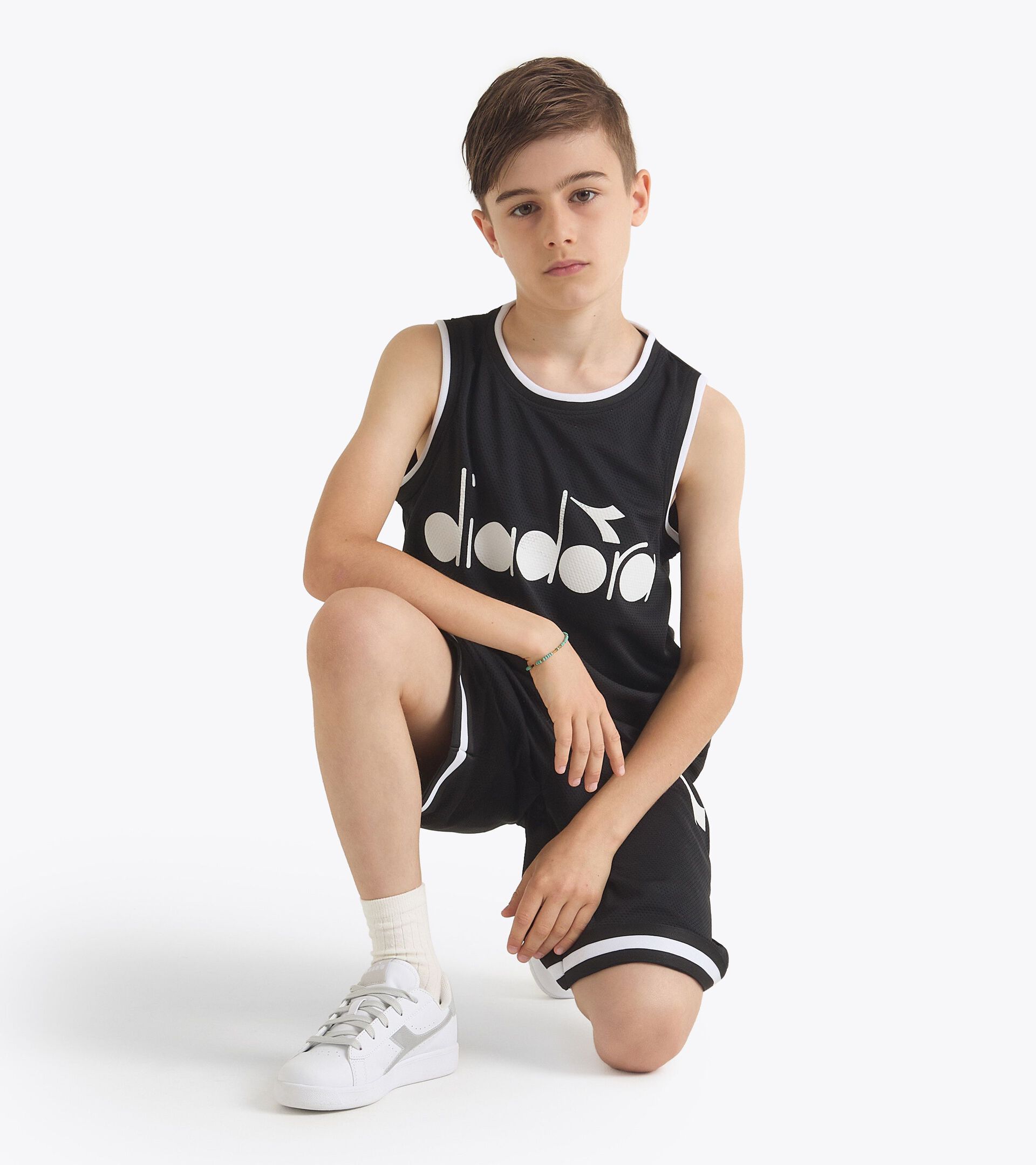 Sport tank - Fit comfort - Boy JB. TANK BSKT BALL BLACK - Diadora