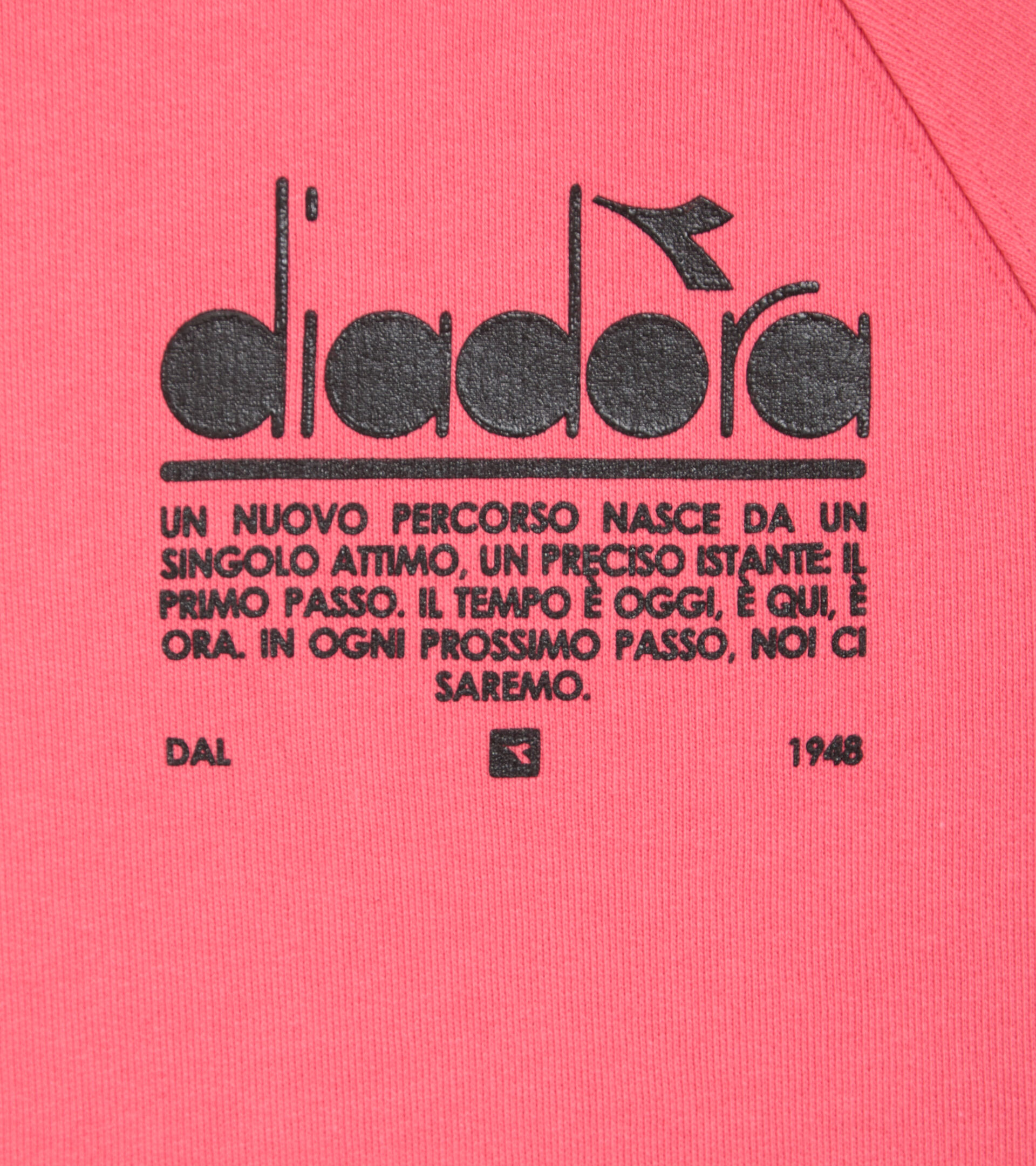 Cotton hooded sweatshirt - Women’s L. HOODIE CROP MANIFESTO TEA ROSE - Diadora