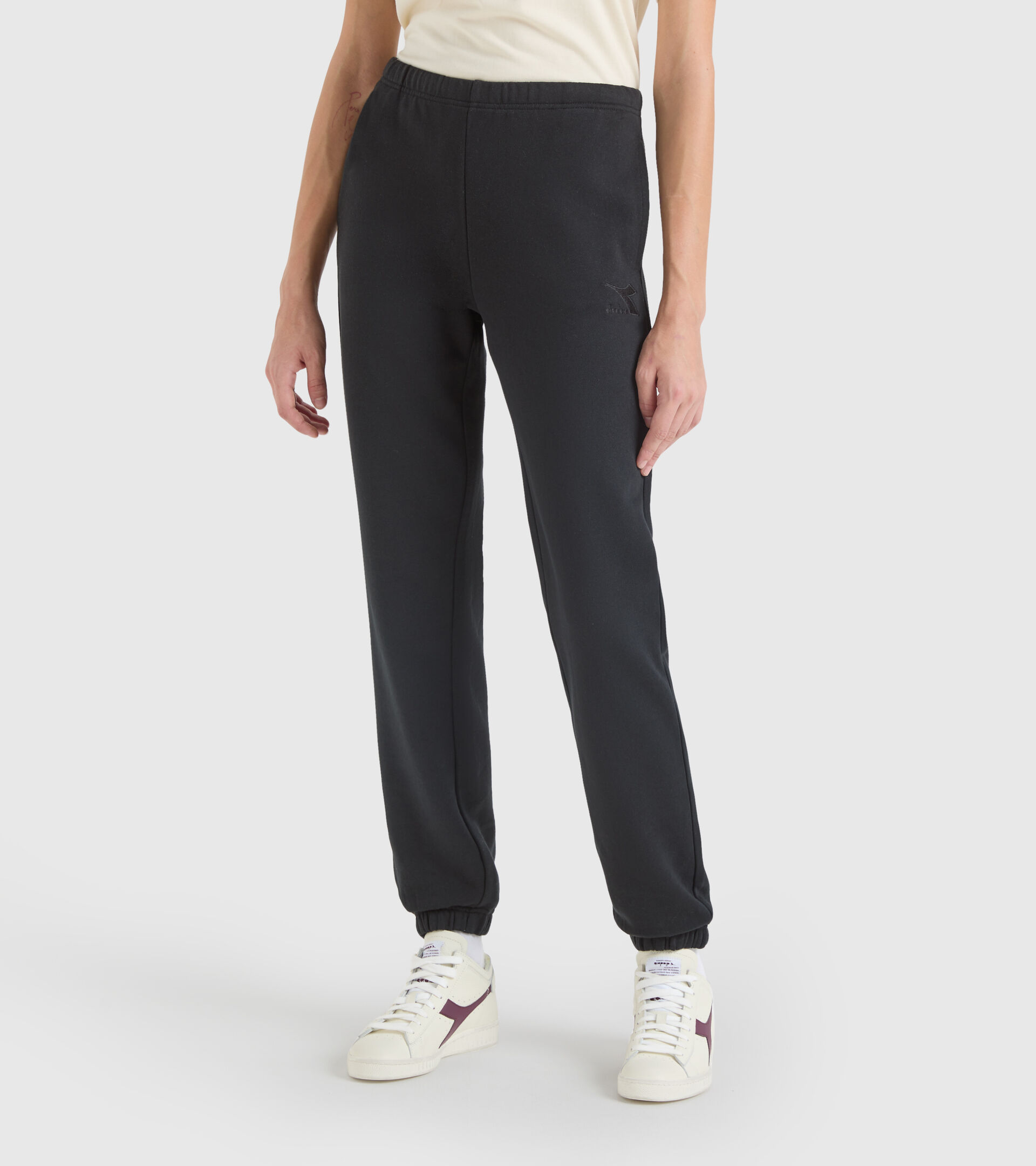 Sports trousers - Women L.PANTS CUFF CORE BLACK - Diadora