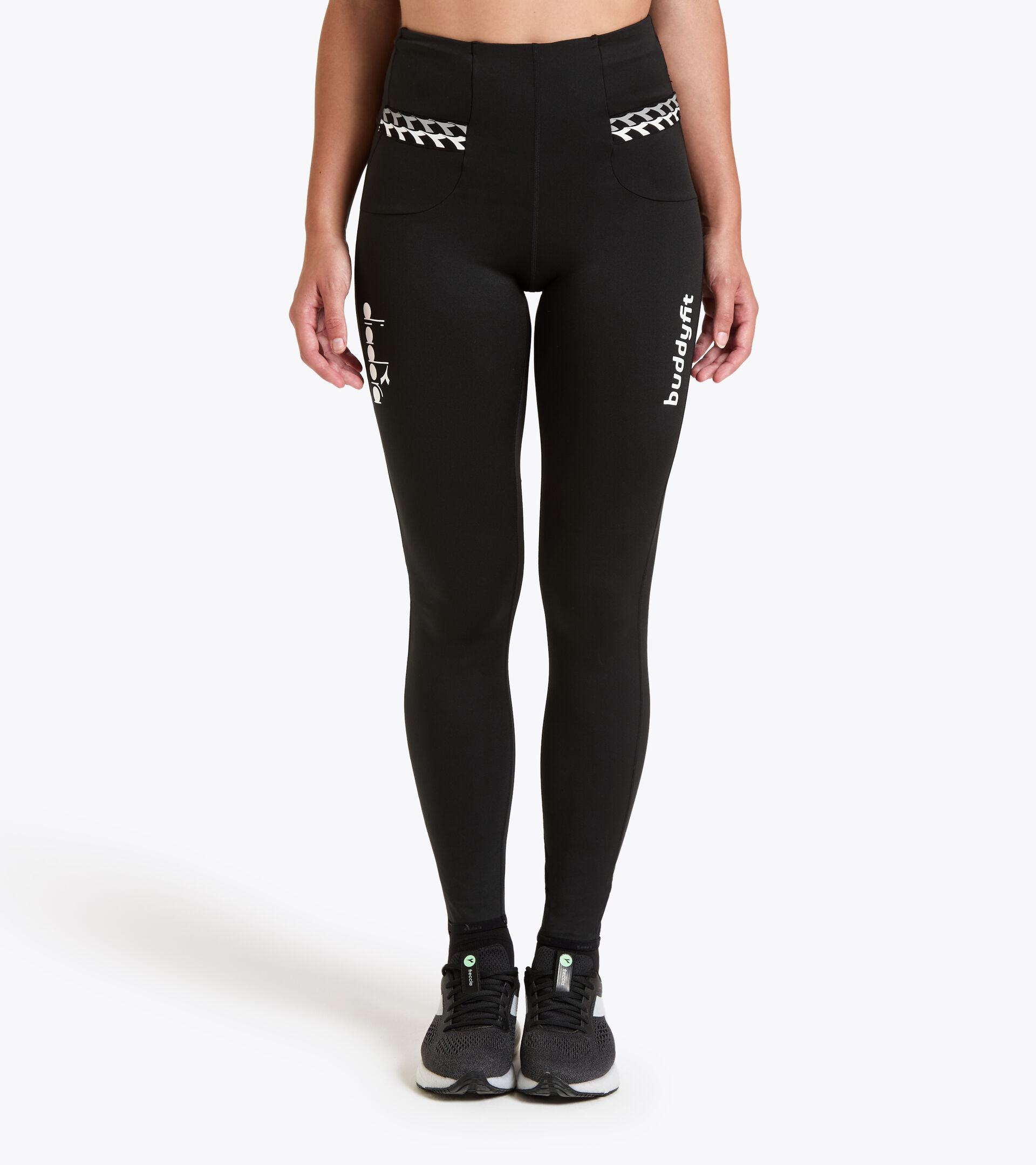 Running leggings - Women L. HW RUNNING TIGHTS BUDDYFIT BLACK - Diadora