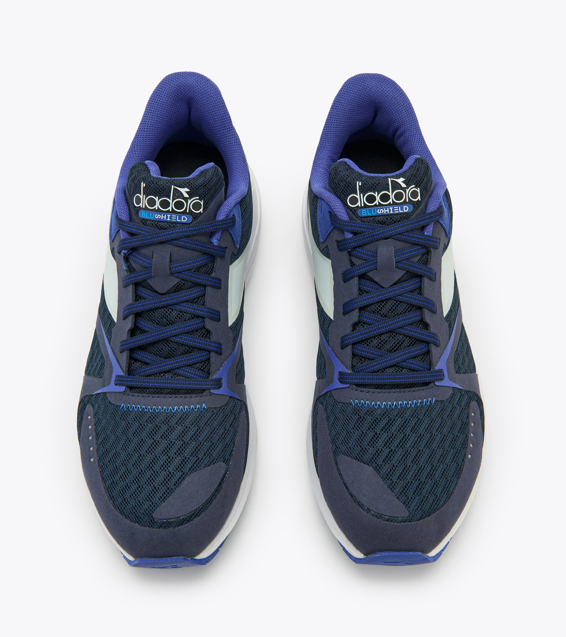 Running shoes - Men MYTHOS BLUSHIELD 8 VORTICE WIDE BLUE CORSAIR/WHT/SURF THE WEB - Diadora