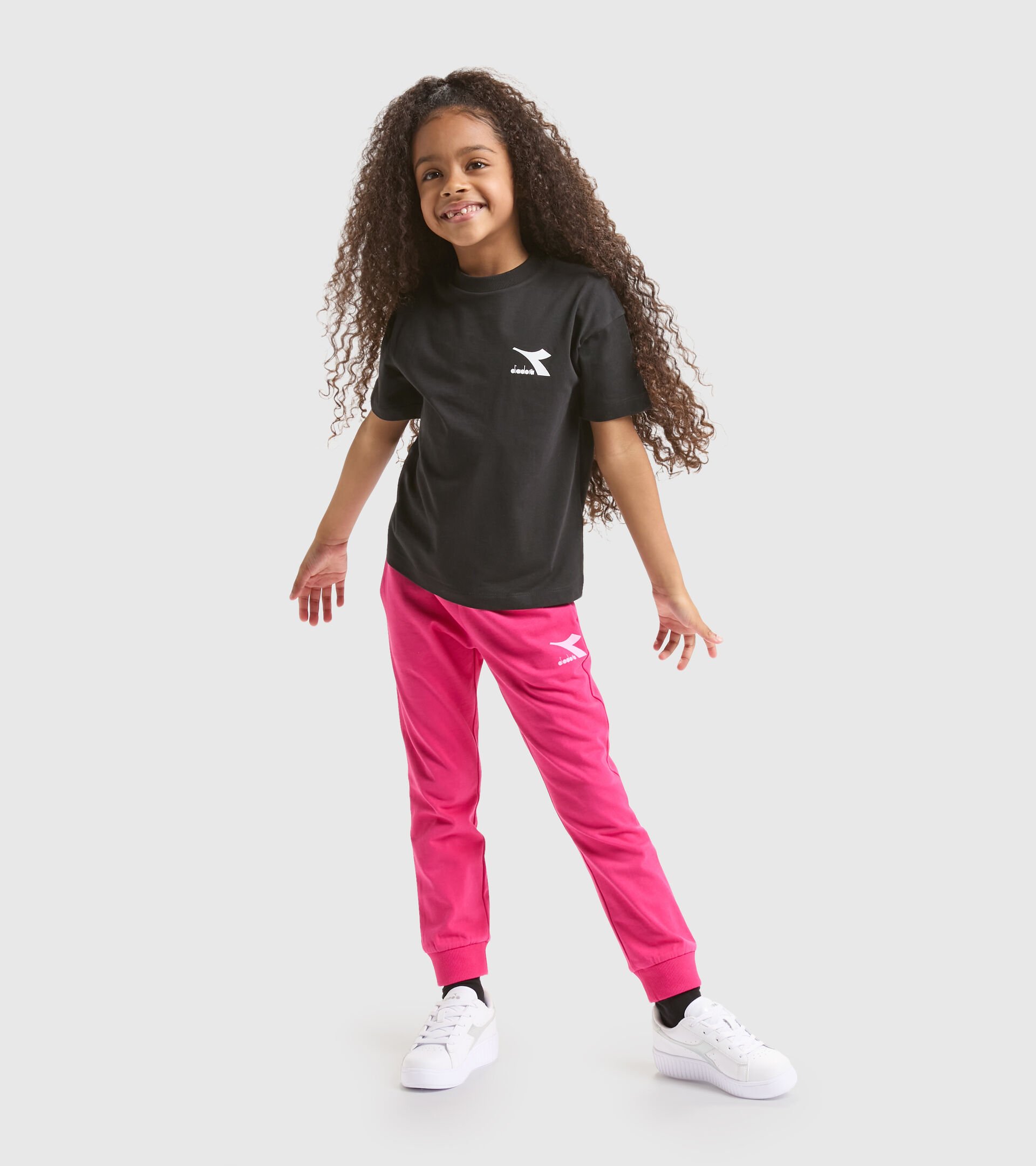 Junior cotton T-shirt - Unisex JU.T-SHIRT SS RAINBOW BLACK - Diadora