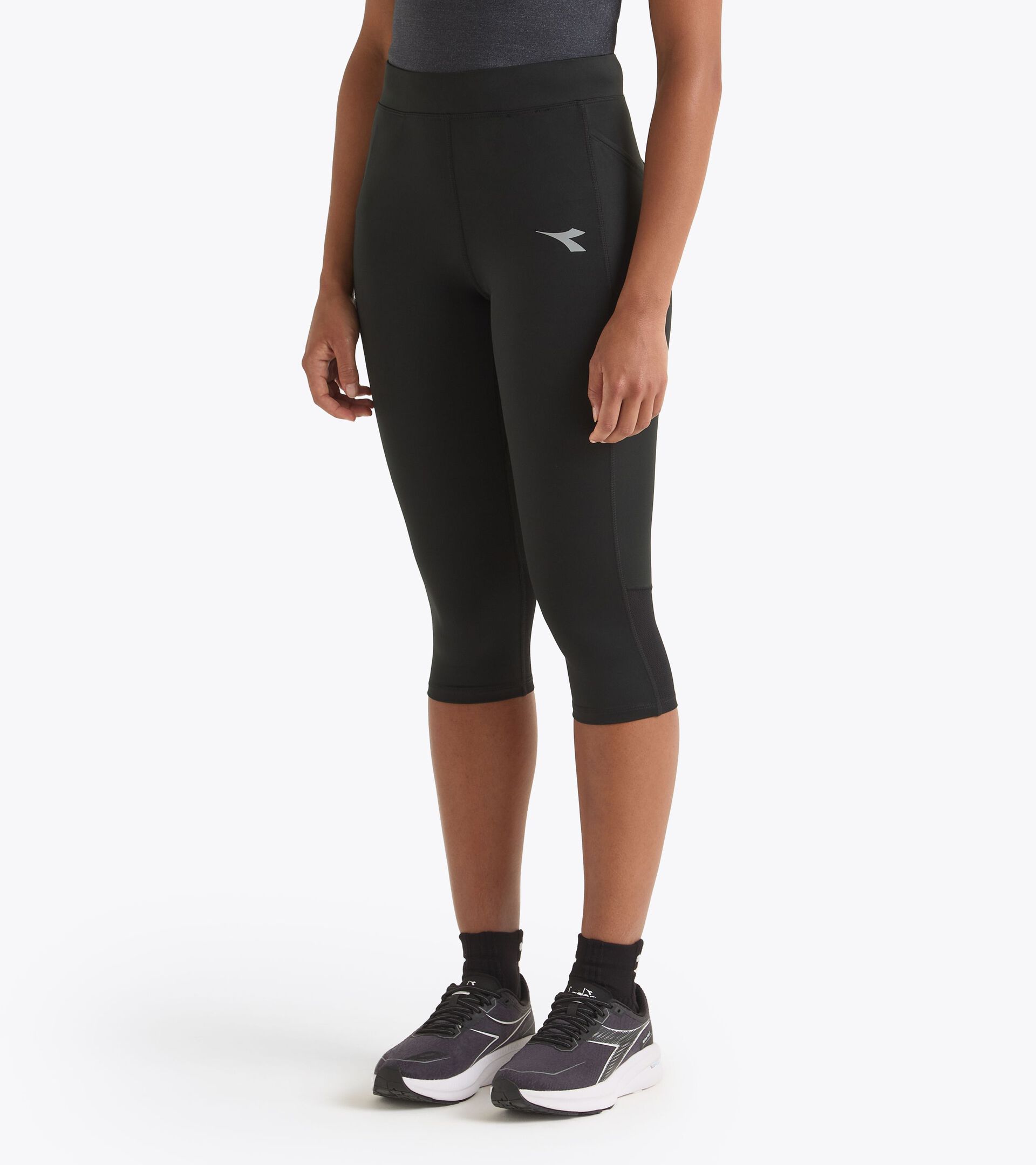 3/4 running tights - Women’s L. 3/4 TIGHTS RUN CREW BLACK - Diadora