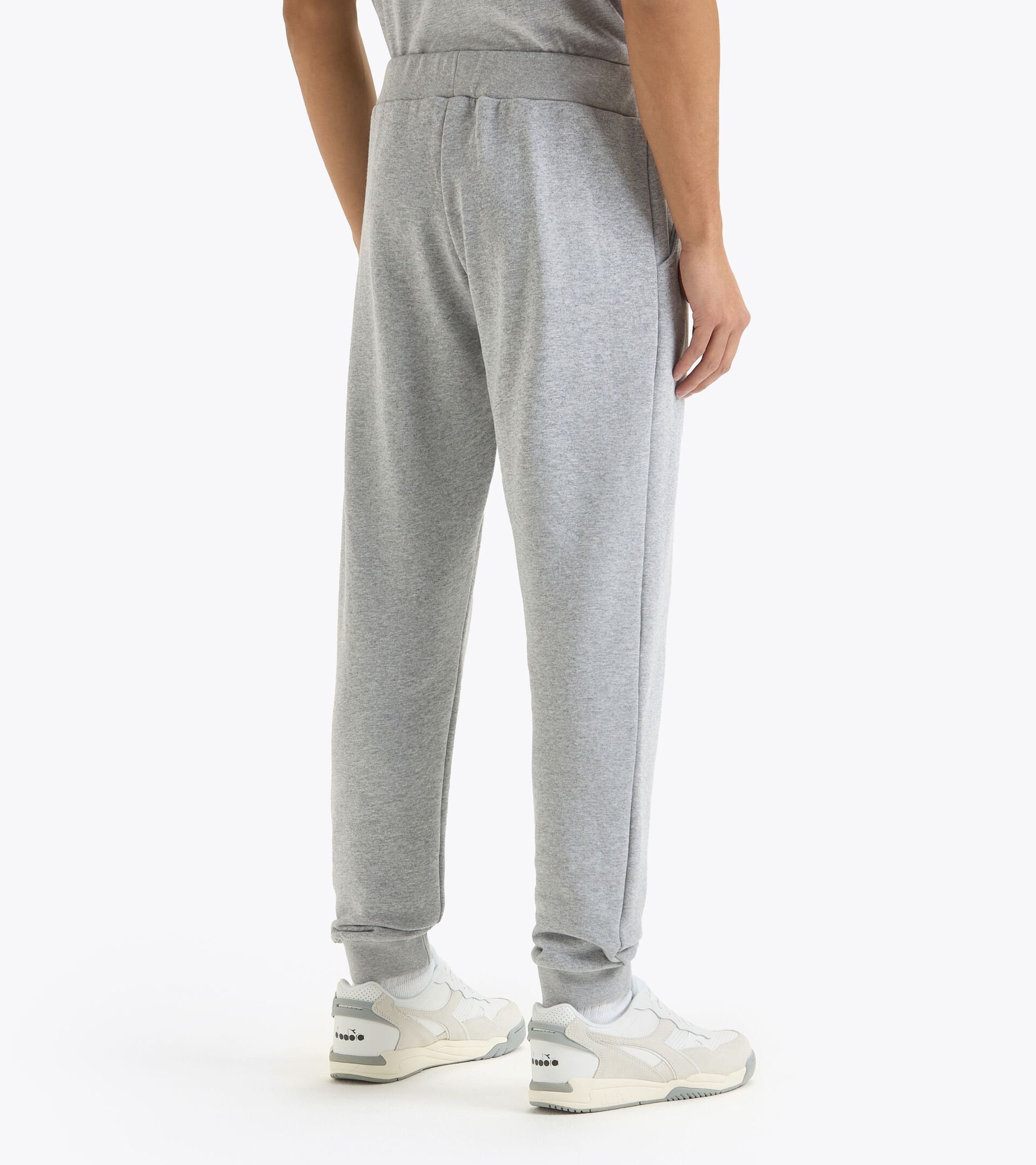Sporty sweatpants - Made in Italy - Gender Neutral PANTS LOGO HIGH RISE MELANGE - Diadora