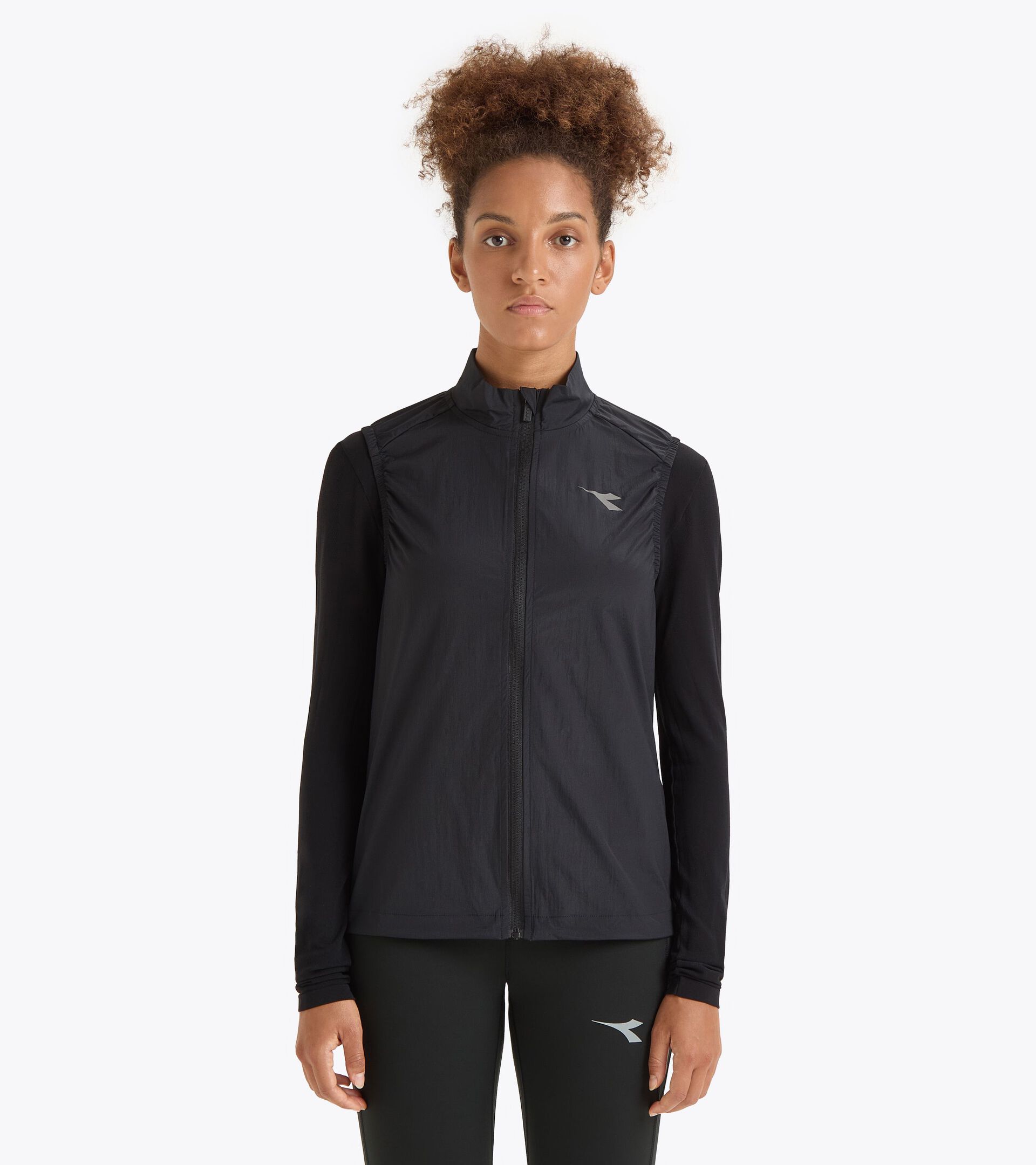 Packable windproof running vest  - Women’s
 L. PACKABLE VEST BLACK - Diadora