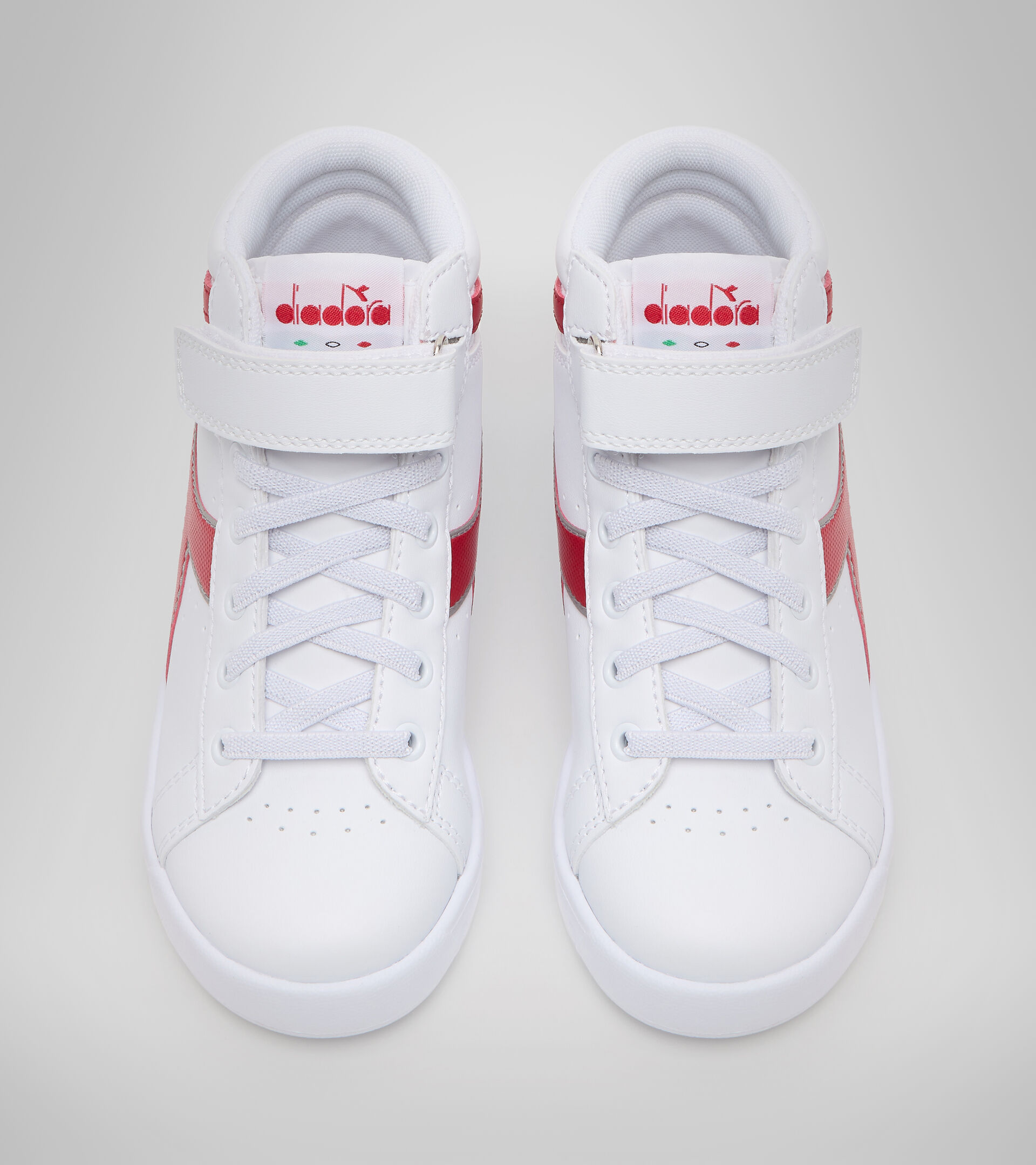 Sports shoes - Kids 4-8 years GAME P HIGH PS WHITE/TANGO RED - Diadora