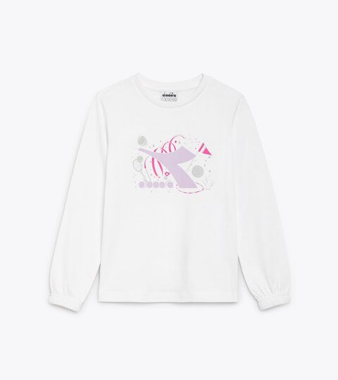 Long-sleeved t-shirt - Girl JG. T-SHIRT LS GLOSS OPTICAL WHITE - Diadora