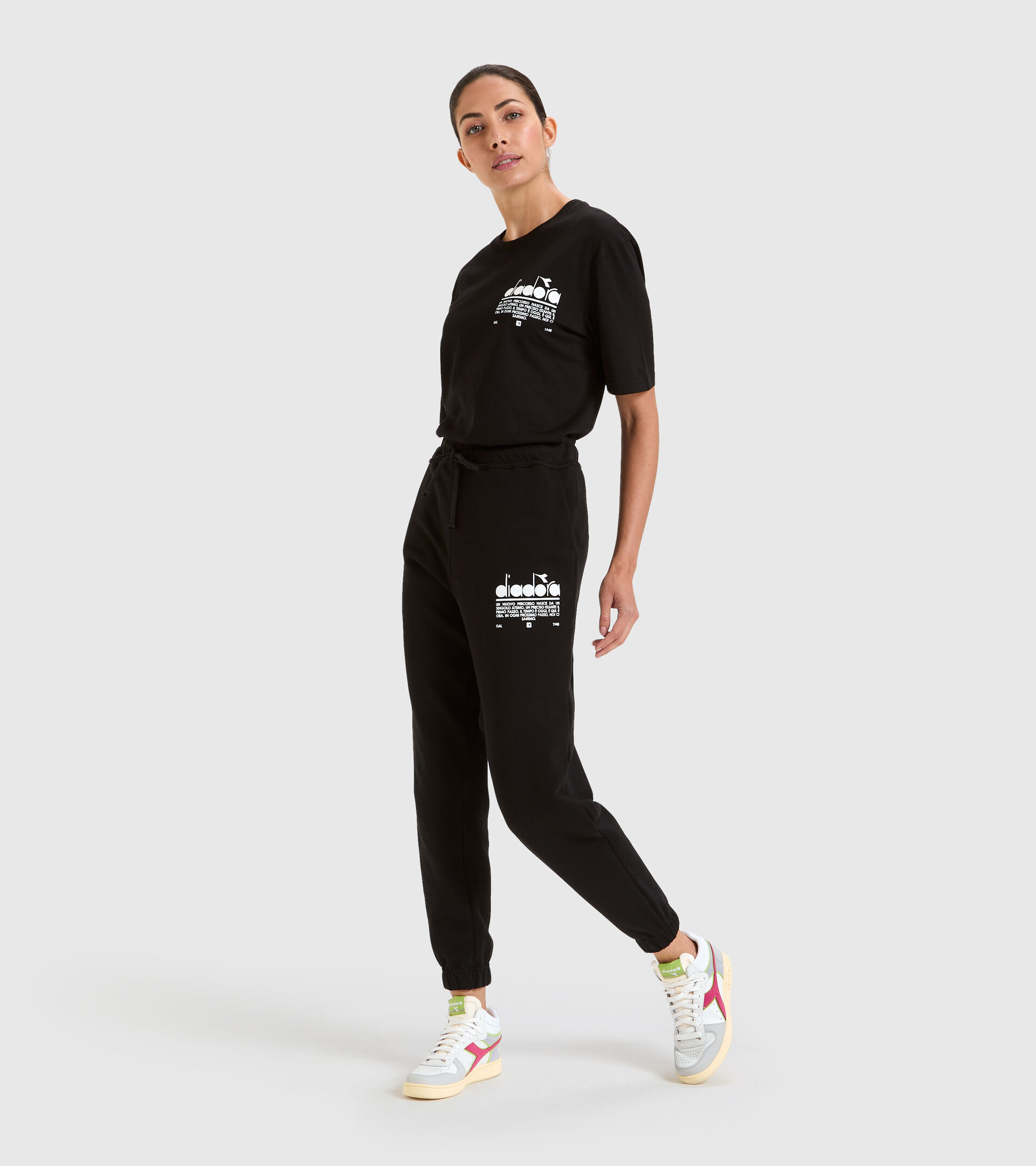 Organic cotton joggers - Unisex PANT MANIFESTO BLACK - Diadora