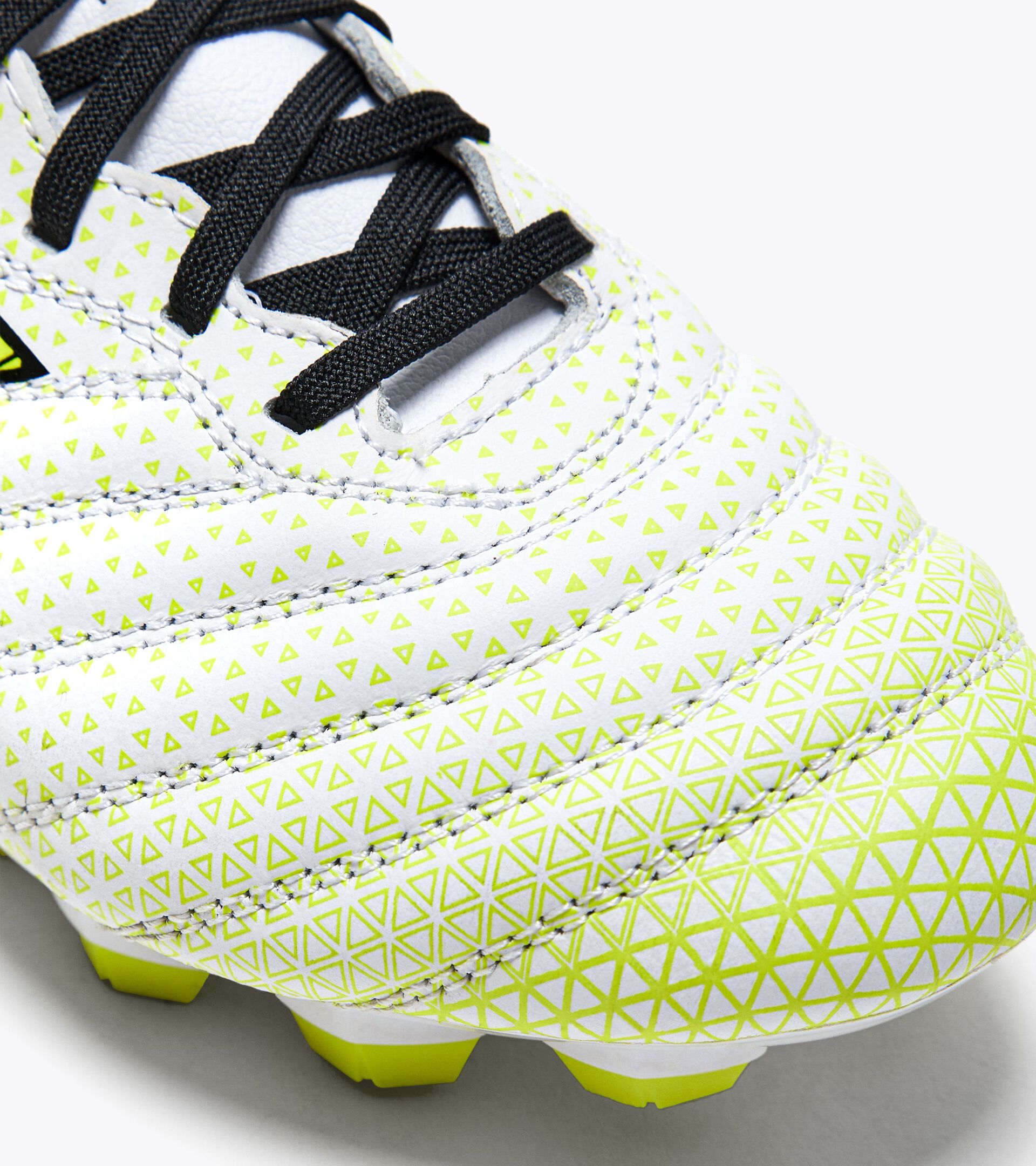 Calcio boots for firm grounds - Junior BRASIL ELITE GR LT LPU Y WHITE/BLACK/FLUO YELLOW DD - Diadora