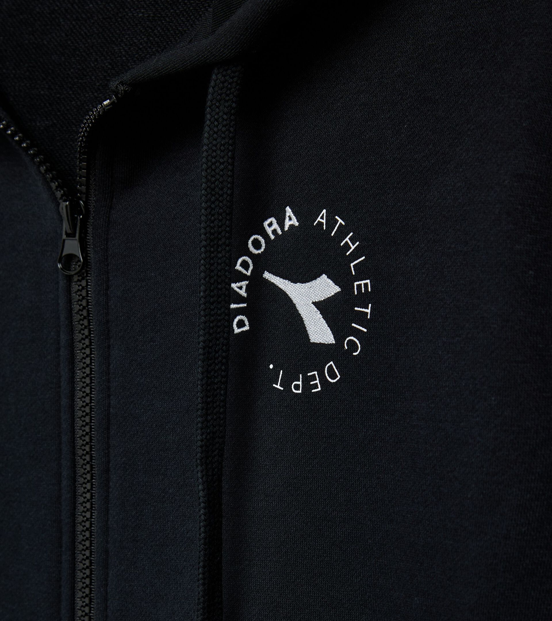 Felpa con zip - Uomo HOODIE FZ ESSENTIAL SPORT NERO - Diadora