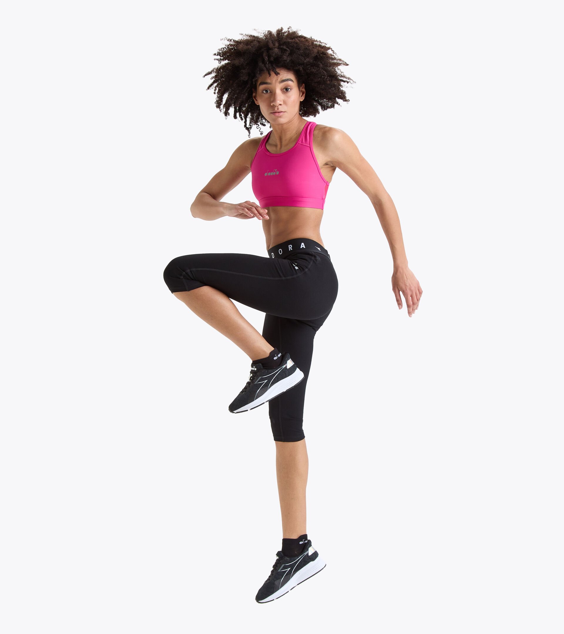 Running leggings - Women  L. 3/4 TIGHTS BE ONE BLACK - Diadora