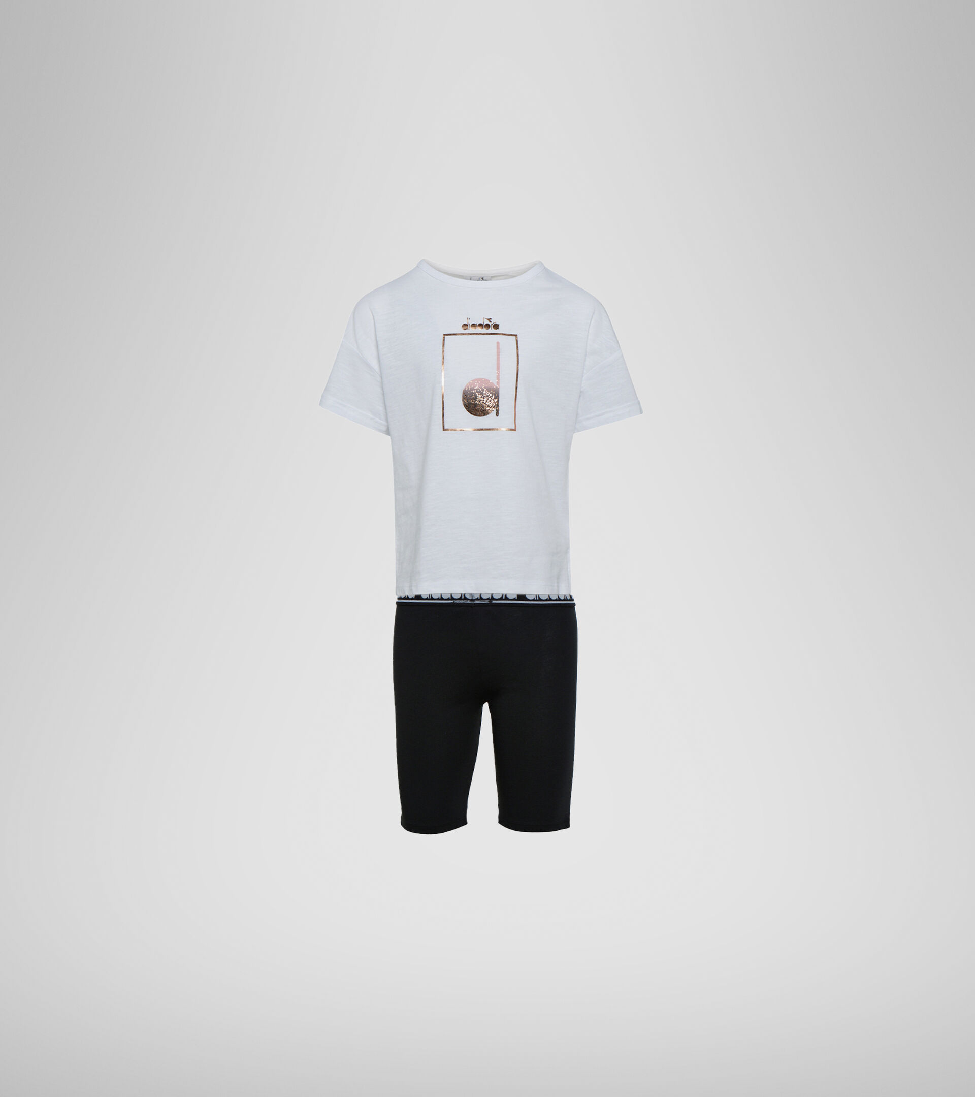 Apparel Sport BAMBINO JG. SET SS LOGO MANIA BLANCO VIVO Diadora