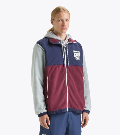 Zipped crewneck - Made in italy - Gender Neutral POLAR FLEECE LEGACY MALAGA RD/OCEANA/HIGH RISE - Diadora
