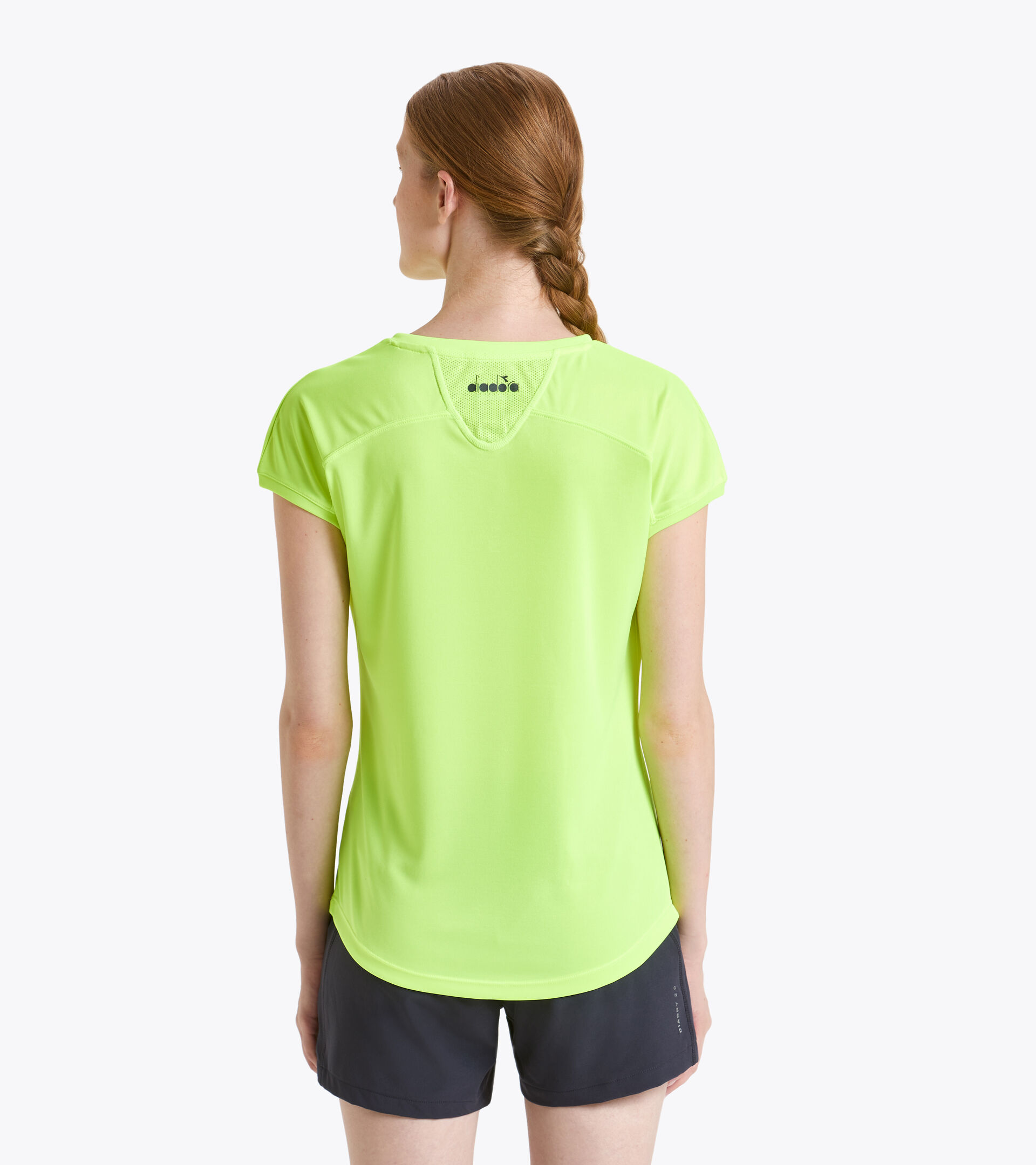 T-shirt de tennis - Femme L. T-SHIRT TEAM JAUNE FLUO DD - Diadora