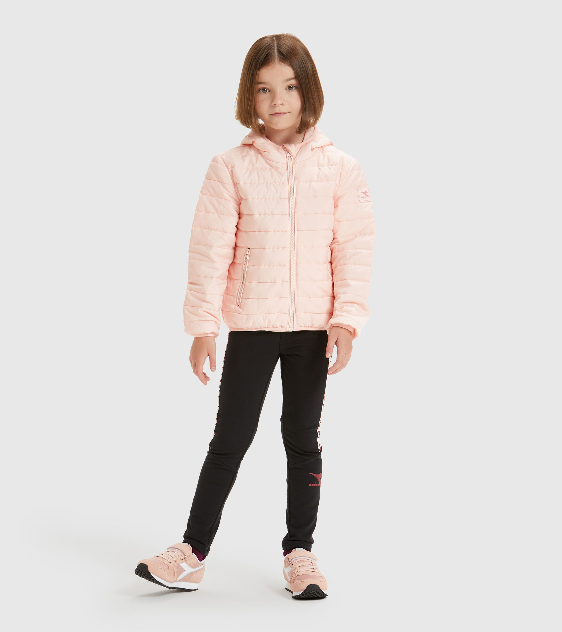 Sports trousers - Kids JU.HOODIE LIGHT JACKET VEILED PINK - Diadora
