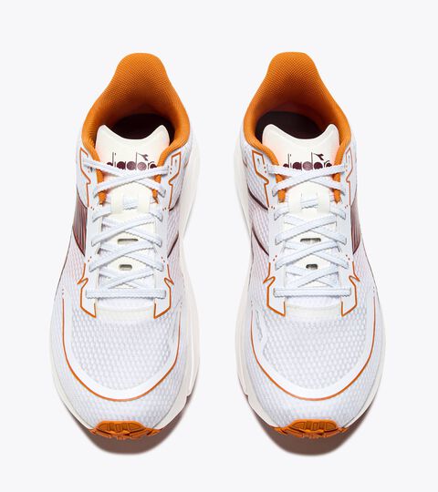 FREQUENZA 2, WHITE/MAROON BANNER Running shoe - Lightness and reactivity - Men’s FREQUENZA 2 WHITE/MAROON BANNER - Diadora