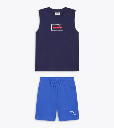 JB. SET ESSENTIAL SPORTS SL, DARK ROYAL Sports set - Tank top and shorts - Boy JB. SET ESSENTIAL SPORTS SL DARK ROYAL - Diadora