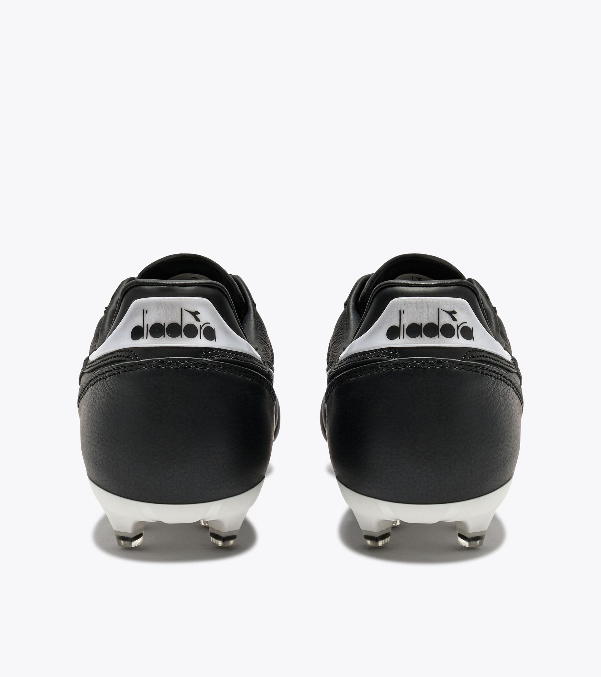 Leather calcio boots for firm grounds - All-gender BRASIL ICON LT+ LP12 BLACK /WHITE - Diadora