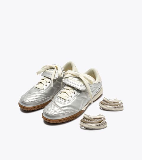 Terrace sneakers in laminated leather - All-gender
 GOLD INDOOR METALLIC SILVER - Diadora