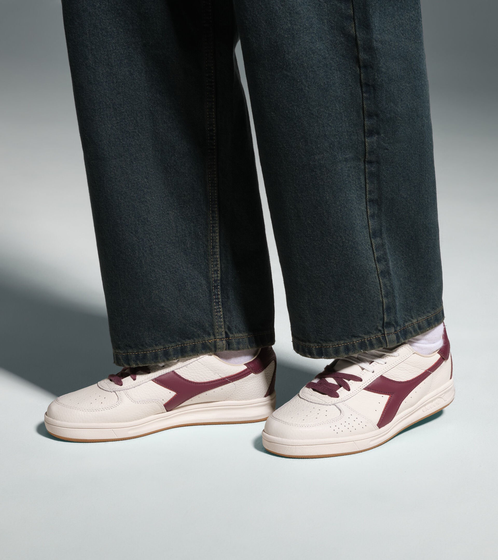 Heritage Leather Sneaker - All-gender B.ELITE DOMINIO WHITE/ADVENT VIOLET - Diadora
