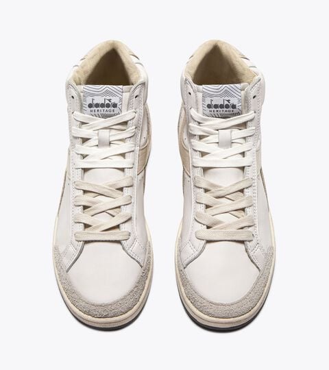 PRESTIGE HIGH USED, BLANC/RAYON DE LUNE Sneakers Heritage en cuir - Pour tous les genres PRESTIGE HIGH USED BLANC/RAYON DE LUNE - Diadora