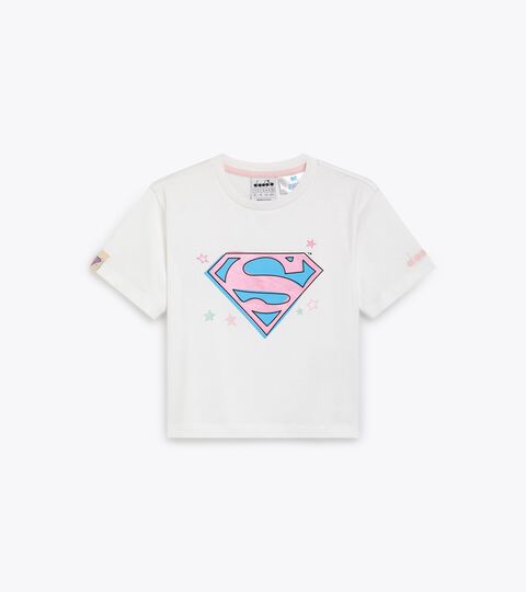 Superheroine T-shirt - Girls JG.T-SHIRT SS SUPERGIRL STRAHLEND WEISSE - Diadora
