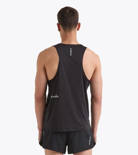 Canotta da running - Tessuto leggero Coolcore - Uomo SUPER LIGHT TANK NERO - Diadora